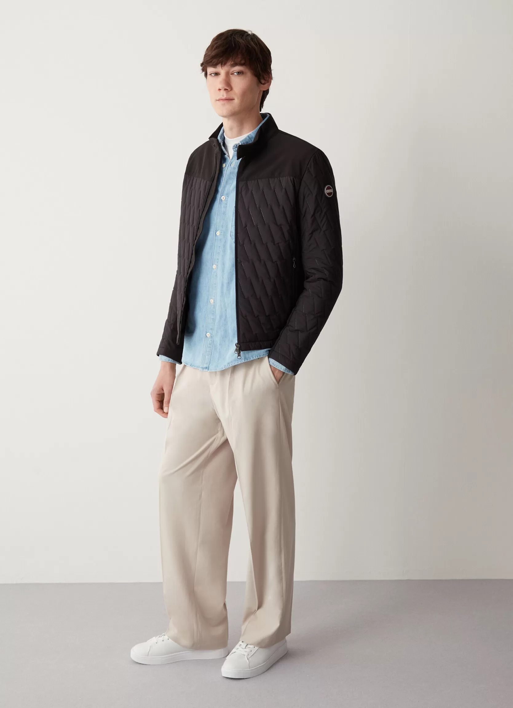Colmar Padded biker jacket with ultrasonic stitching | man Lightweight Jackets | Lightweight Down Jackets