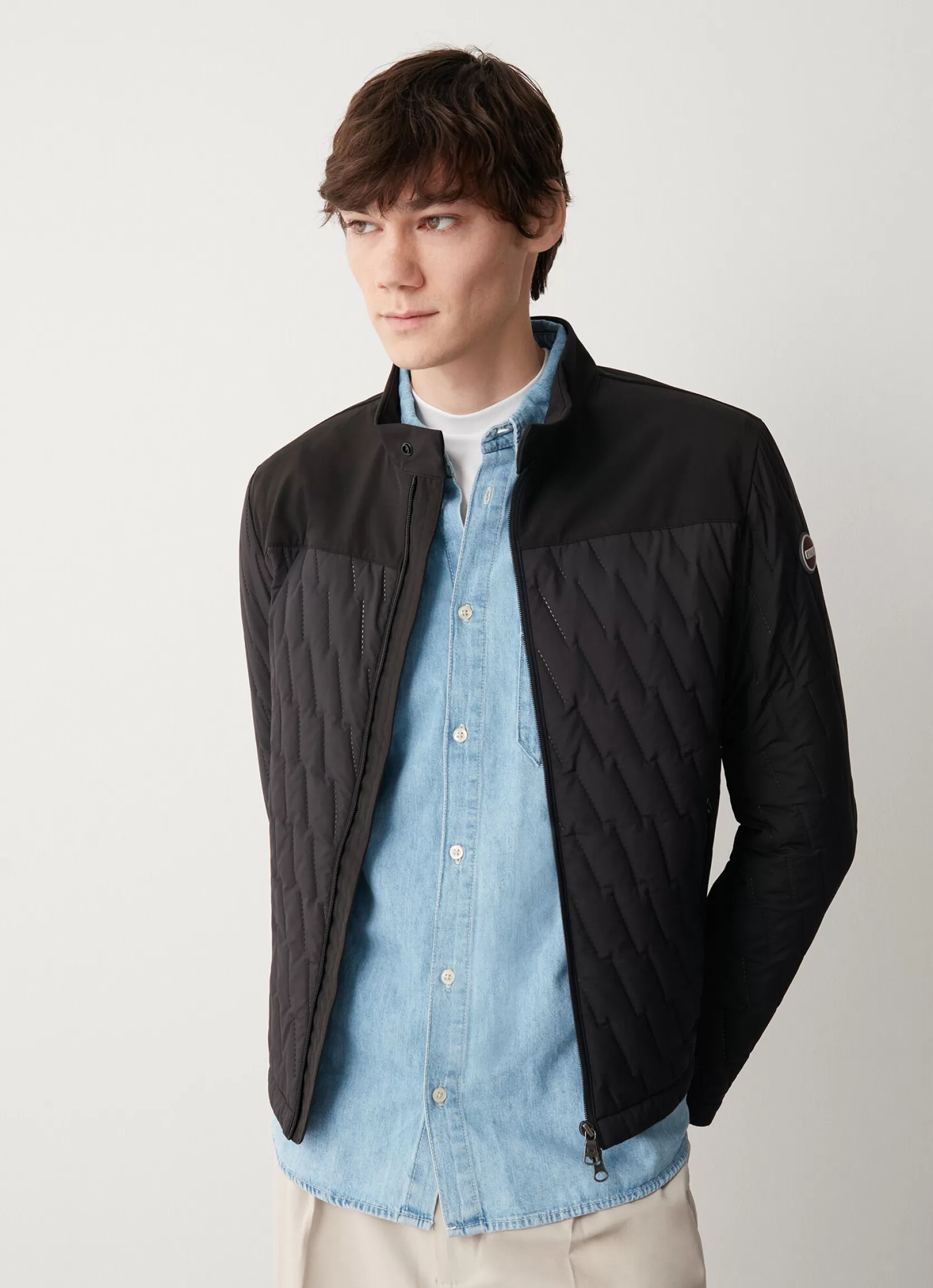 Colmar Padded biker jacket with ultrasonic stitching | man Lightweight Jackets | Lightweight Down Jackets