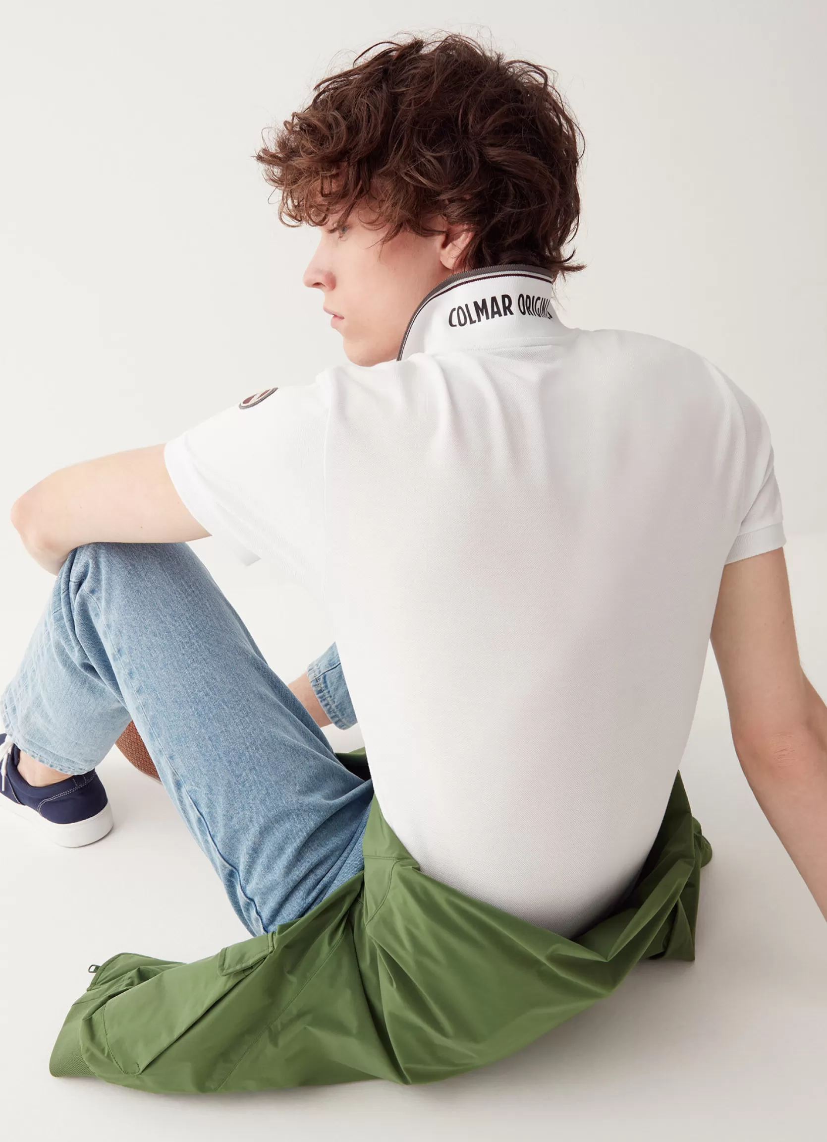 Colmar Piquet Polo shirt with print on rear collar | man Outlet
