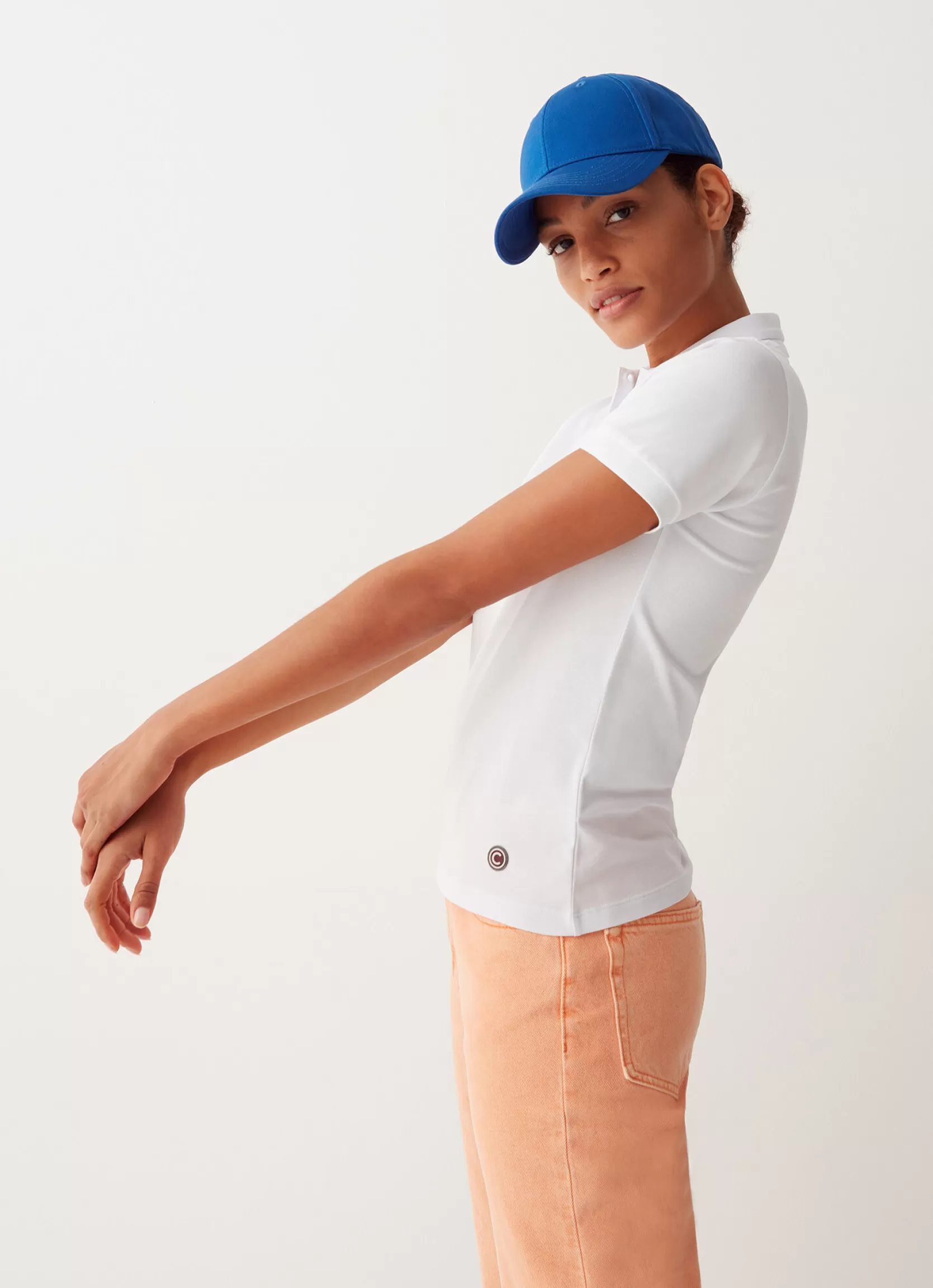 Colmar Piquet stretch Polo shirt with pleated collar | woman Outlet