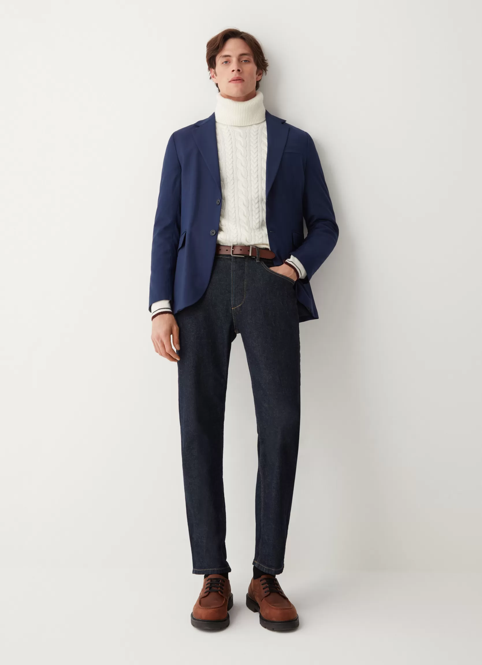 Colmar Polo-neck cable-knit pullover | man Pullovers
