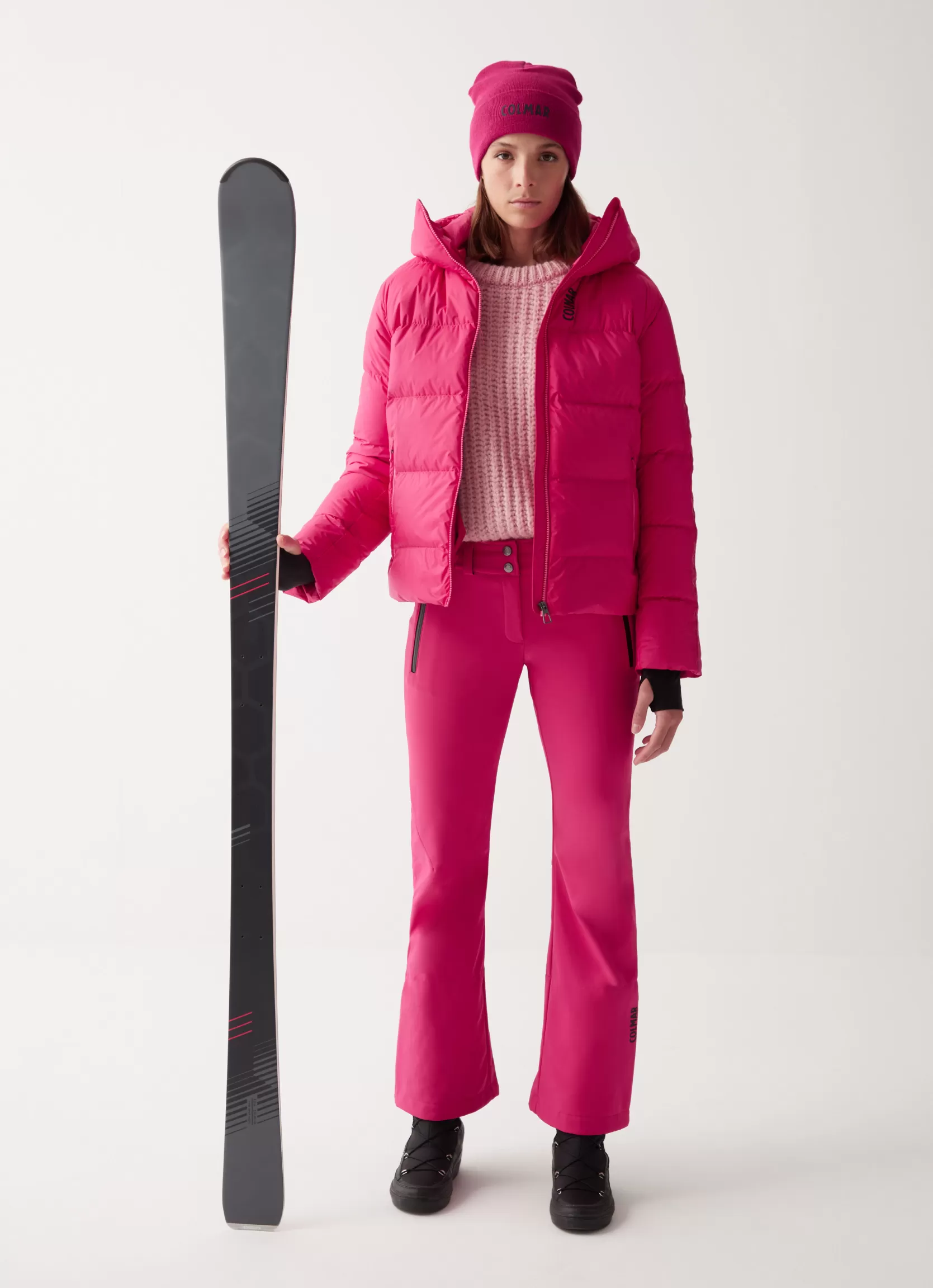 Colmar Puffy ski jacket with customised band | woman Ski Jackets