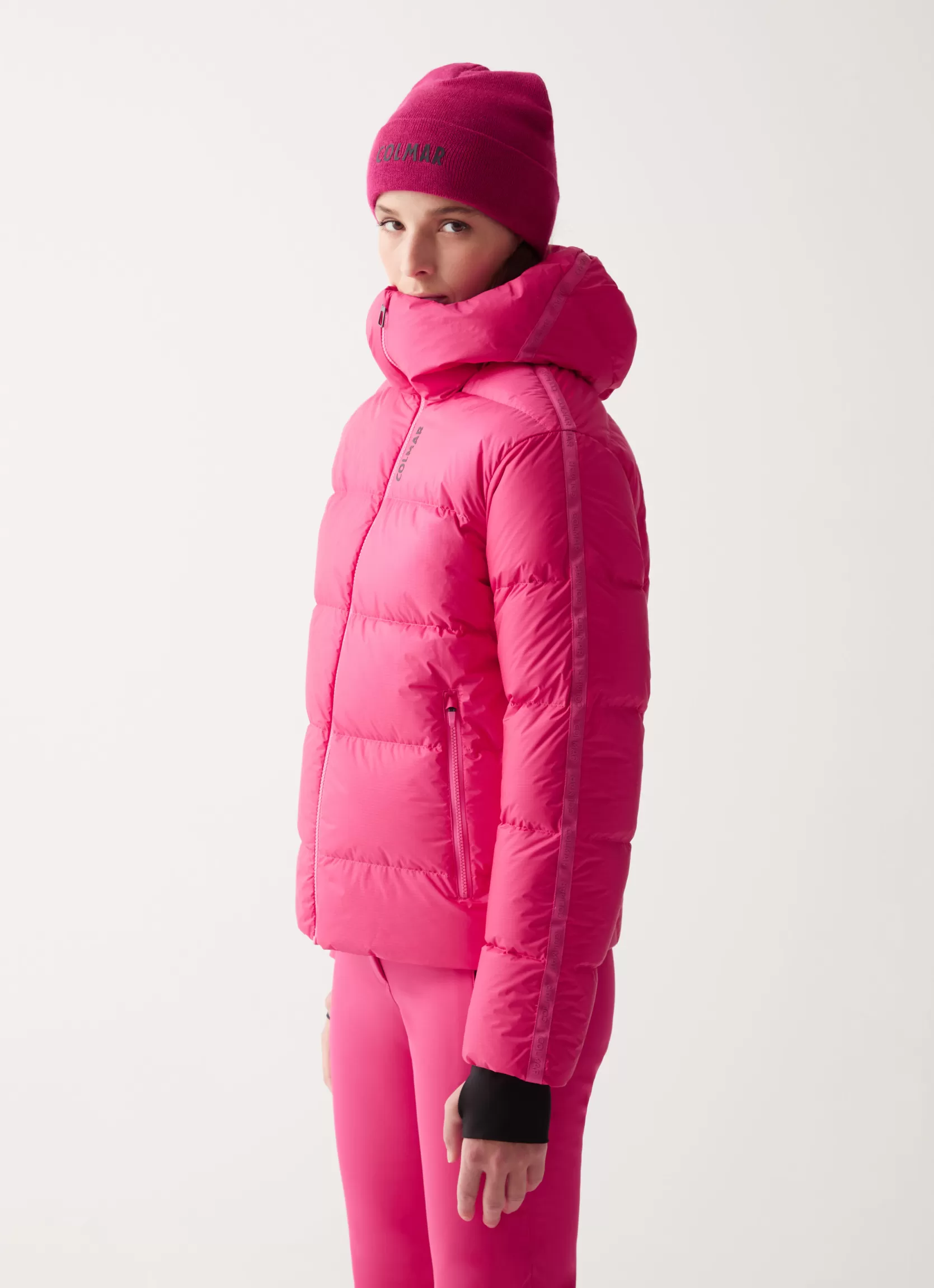 Colmar Puffy ski jacket with customised band | woman Ski Jackets