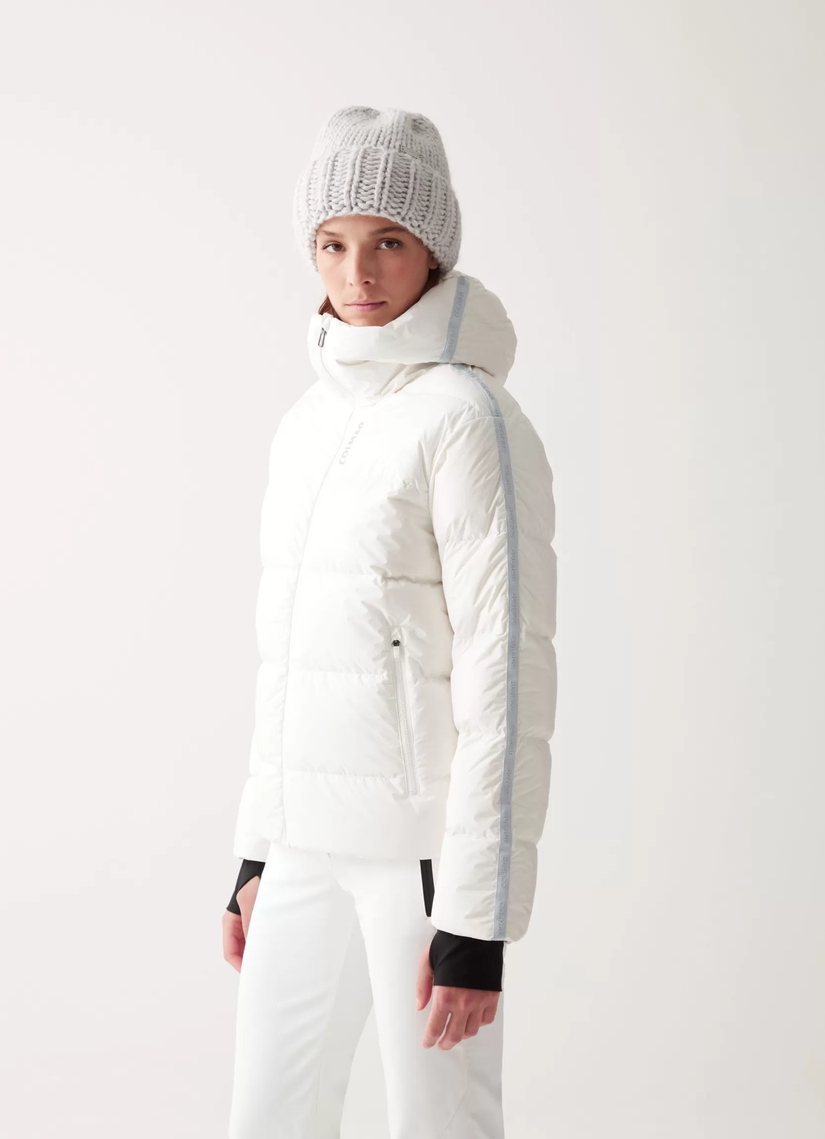 Colmar Puffy ski jacket with customised band | woman Ski Jackets