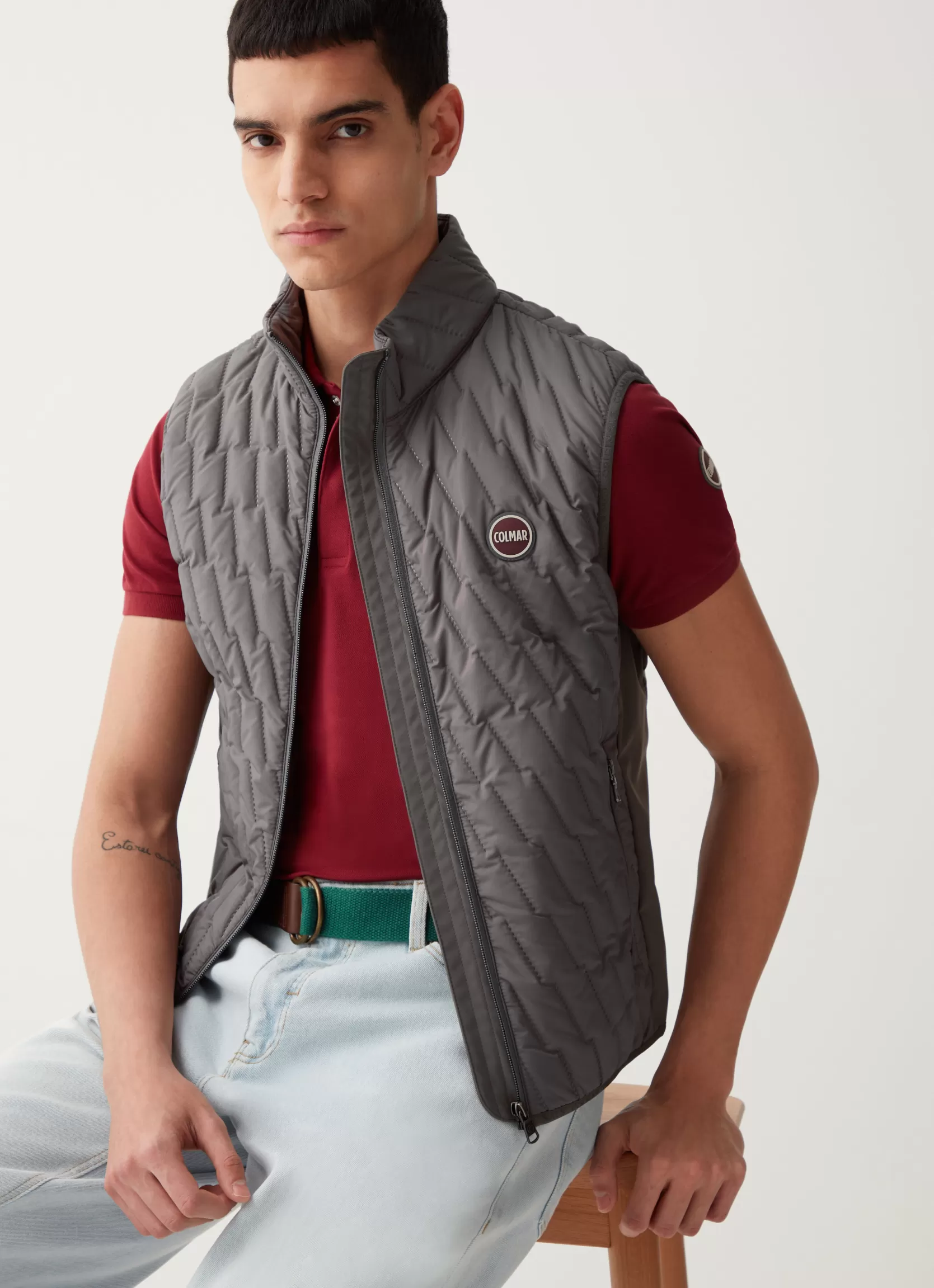 Colmar Quilted gilet with softshell inserts | man Outlet