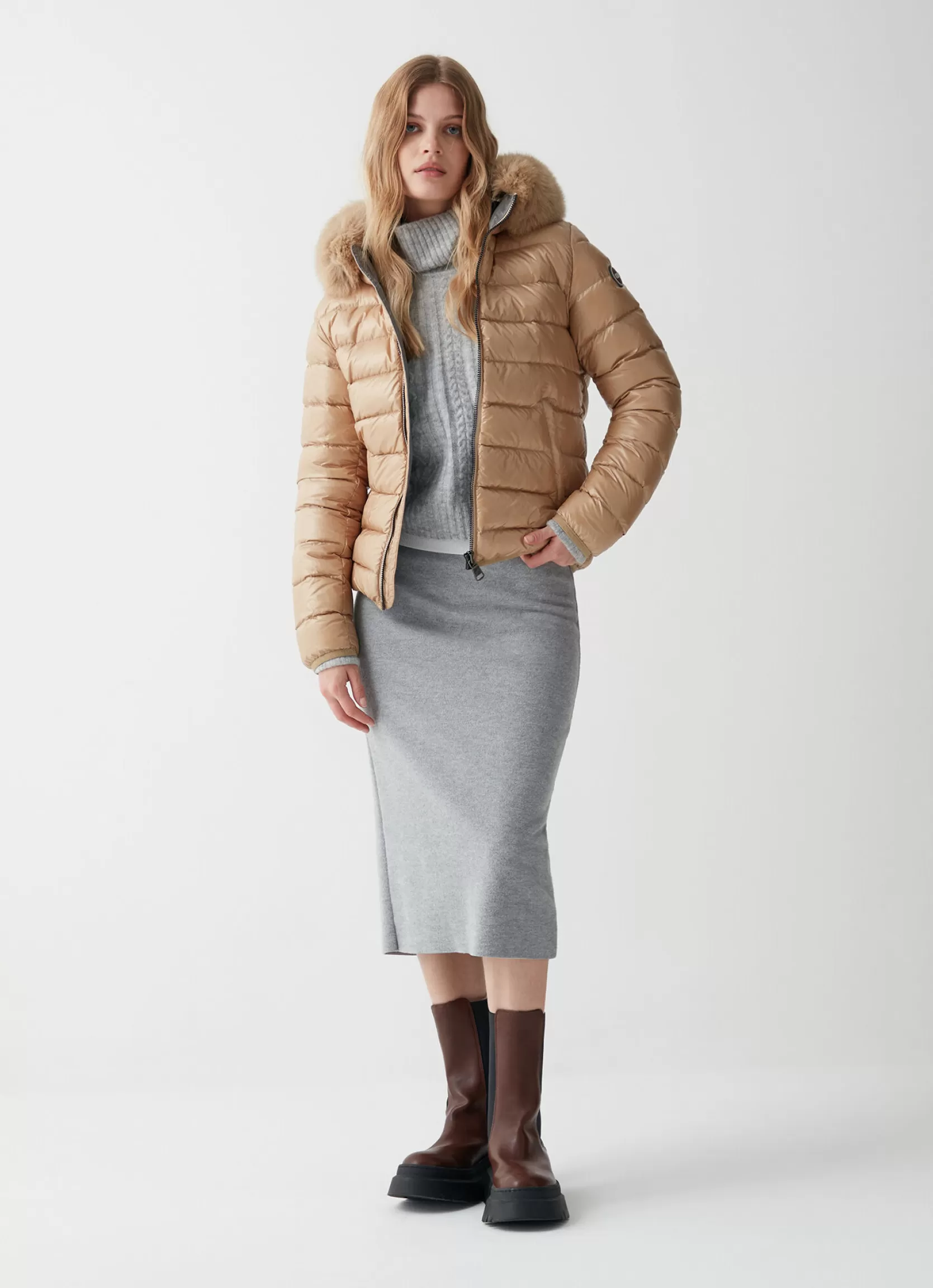 Colmar Quilted jacket in shimmering recycled fabric | woman Winter Down Jackets