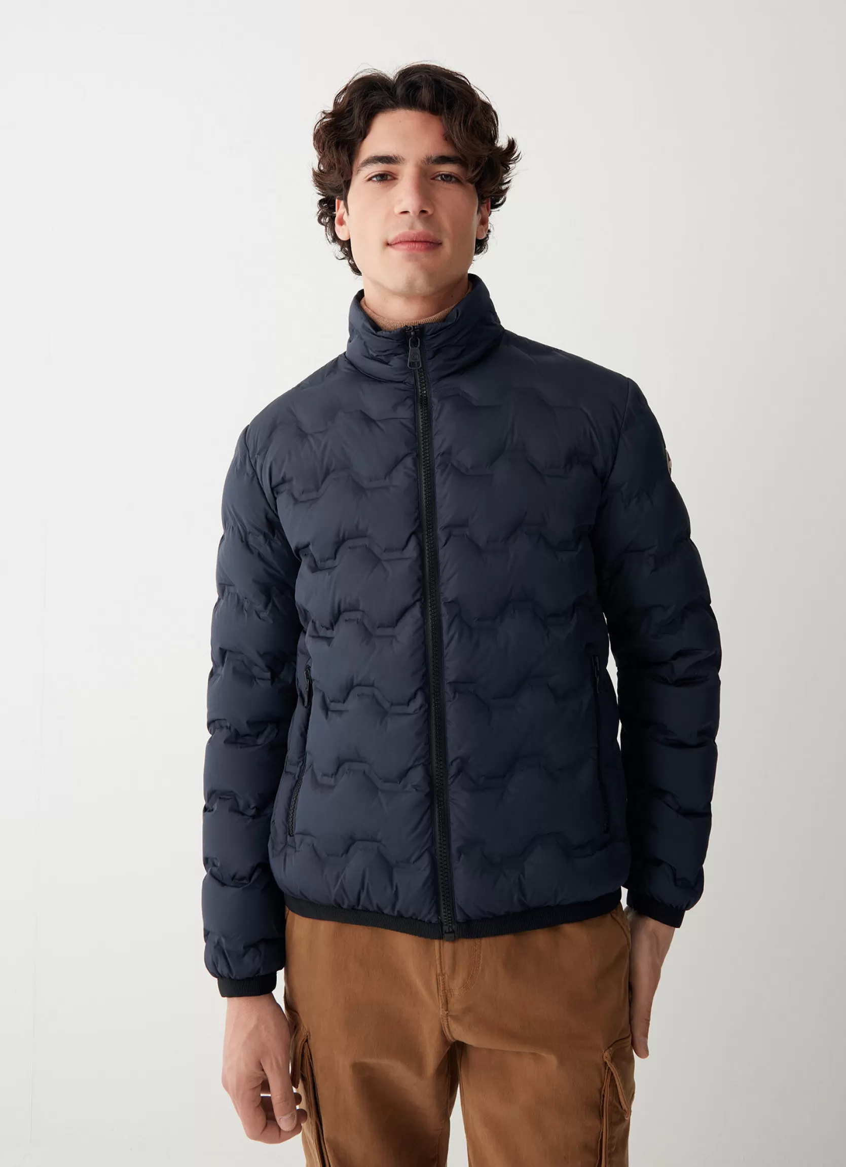 Colmar Quilted-effect down jacket with canneté ribbon | man Outlet