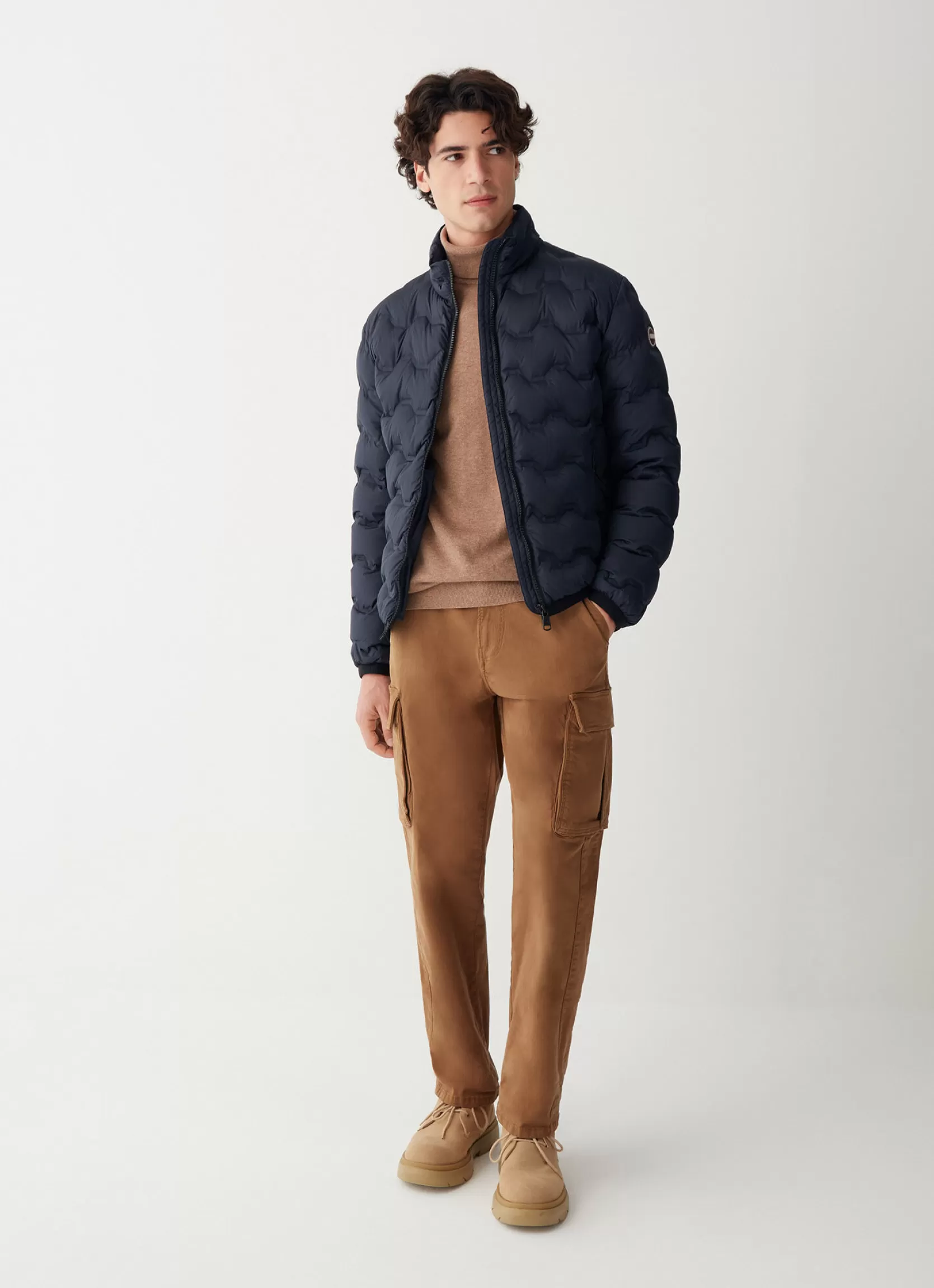 Colmar Quilted-effect down jacket with canneté ribbon | man Outlet