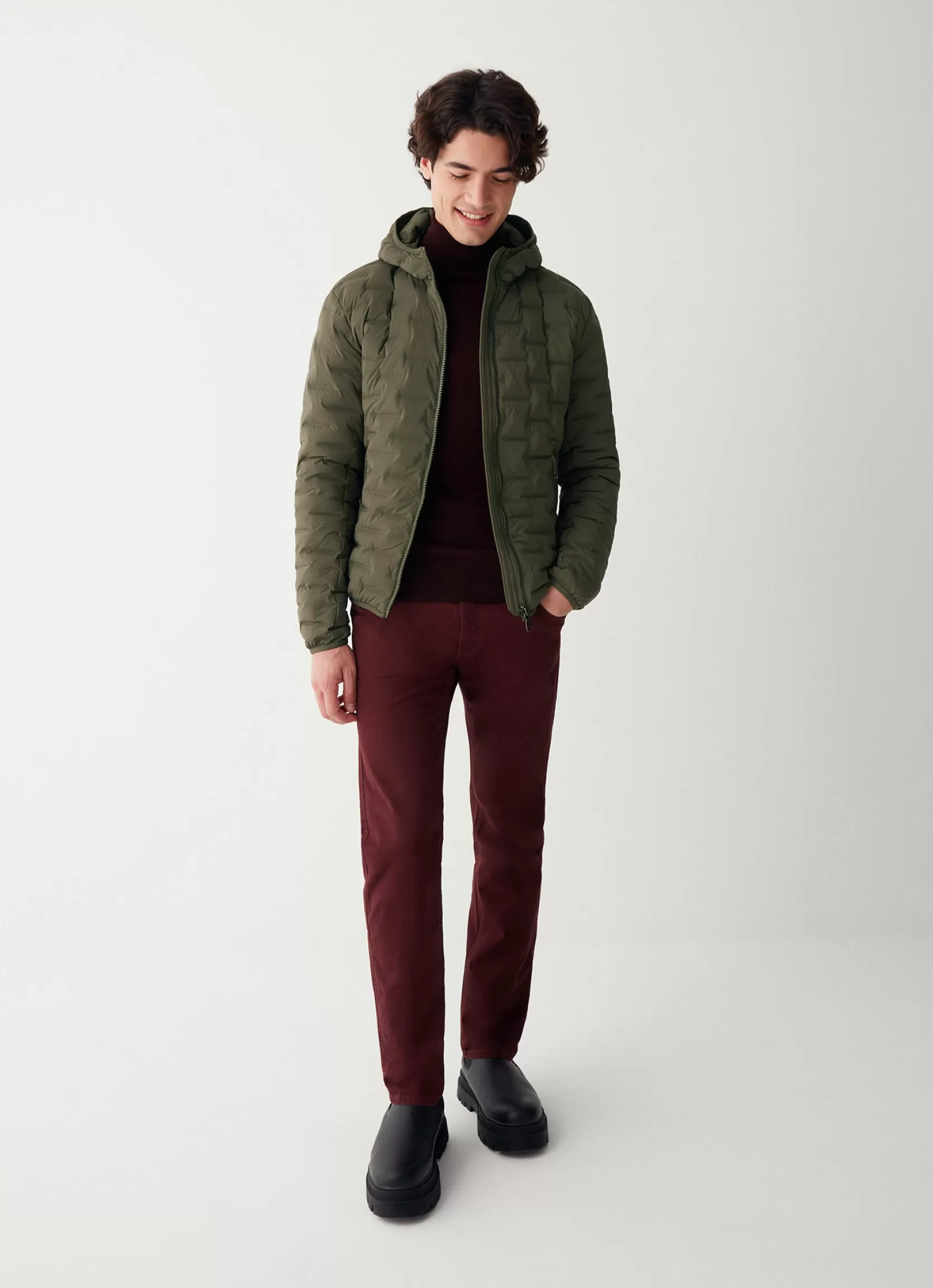 Colmar Quilted-effect down jacket with fixed hood | man Outlet