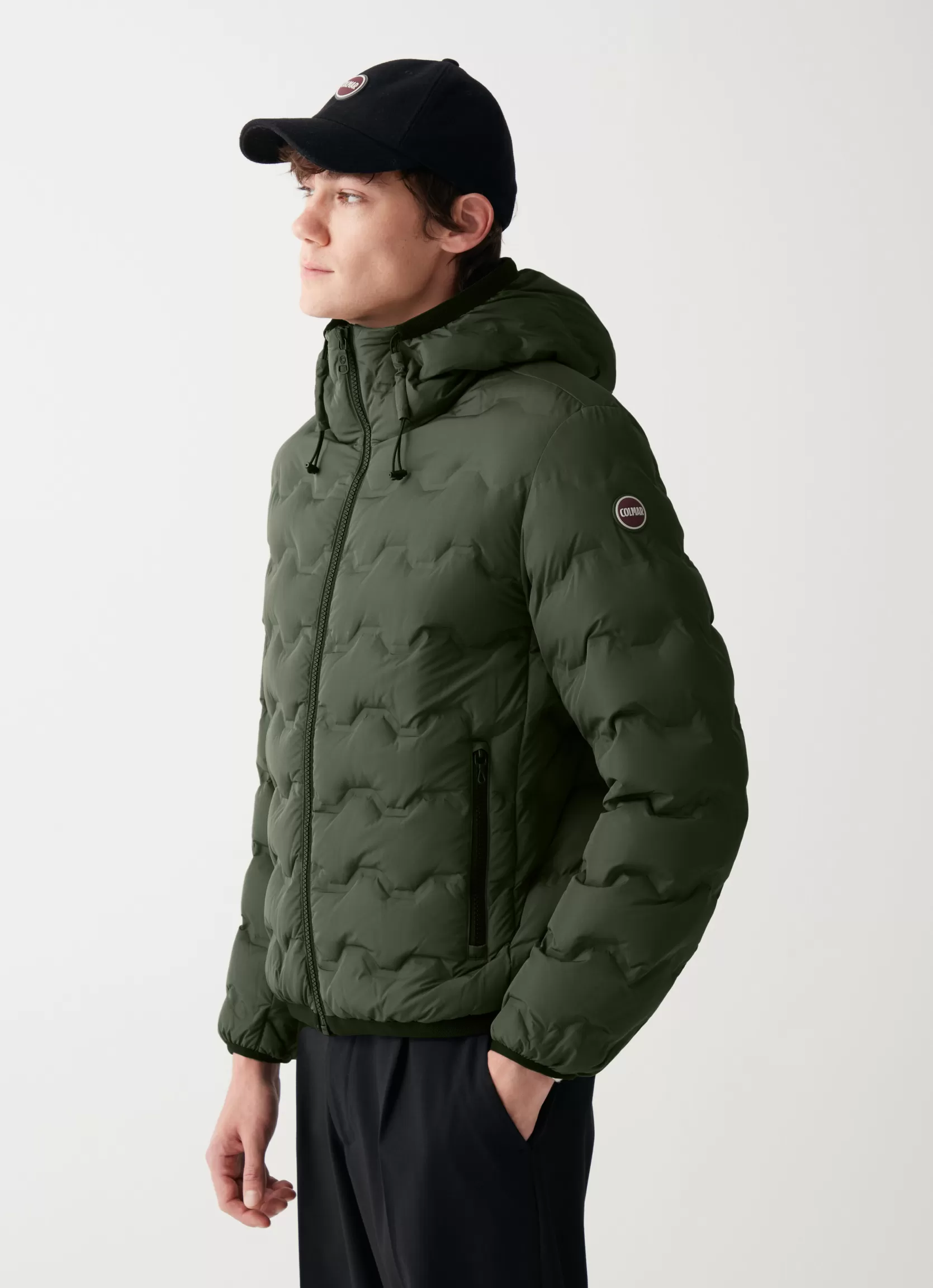 Colmar Quilted-effect down jacket with hood | man Winter Down Jackets