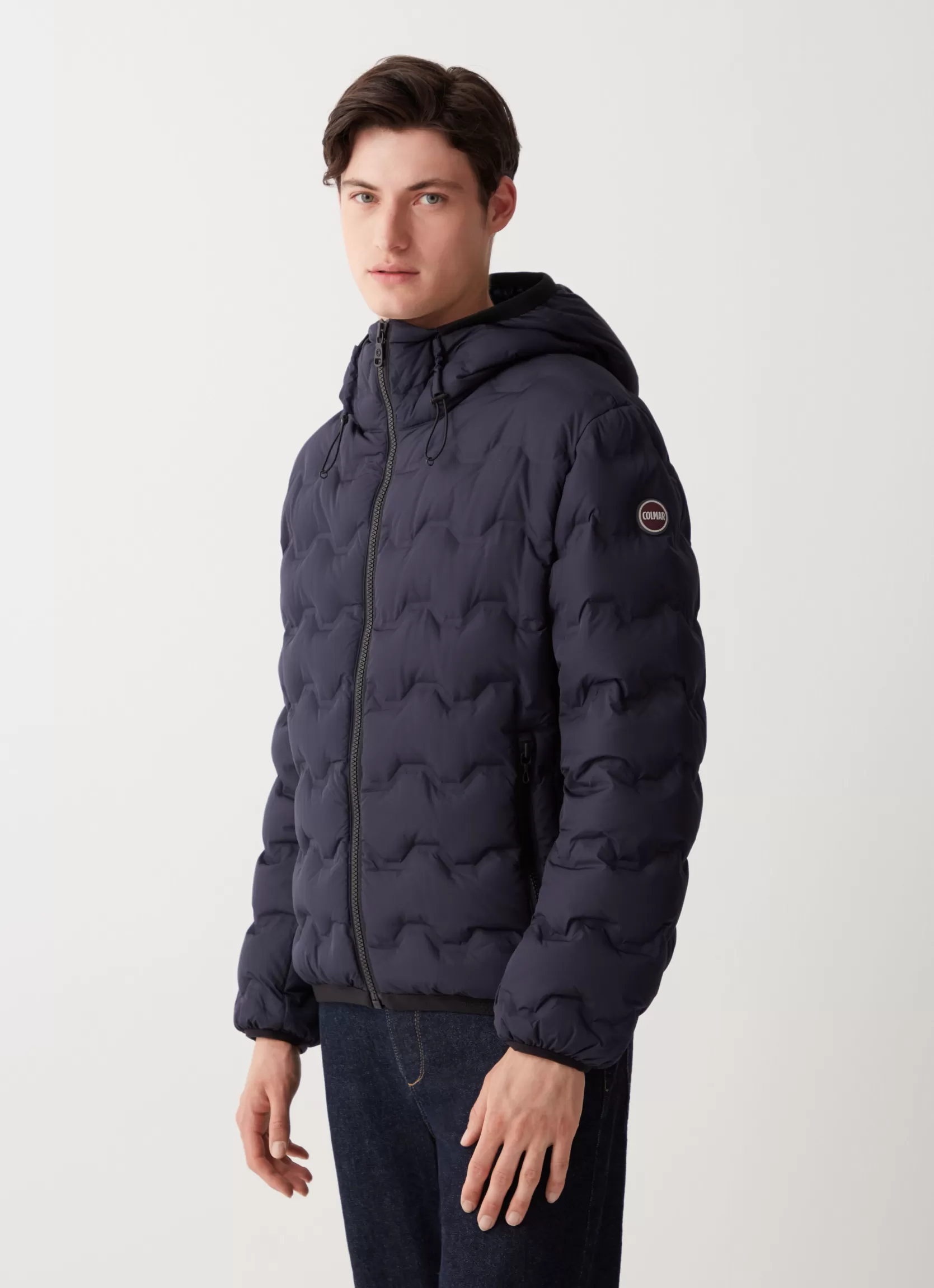 Colmar Quilted-effect down jacket with hood | man Winter Down Jackets