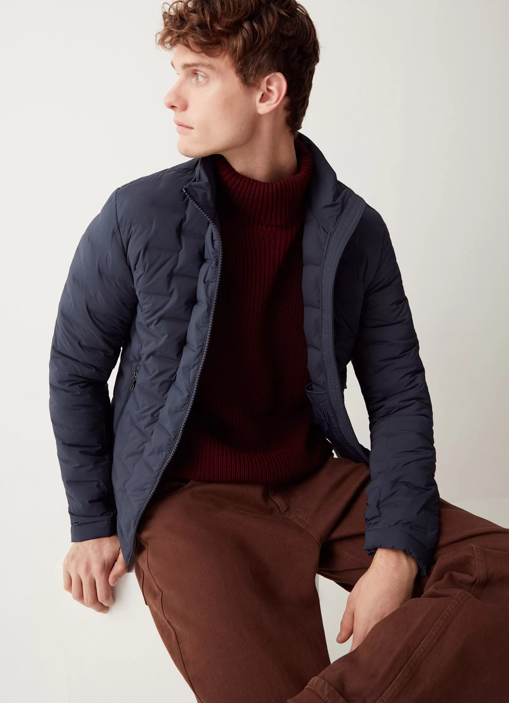 Colmar Quilted-effect down jacket without hood | man Outlet