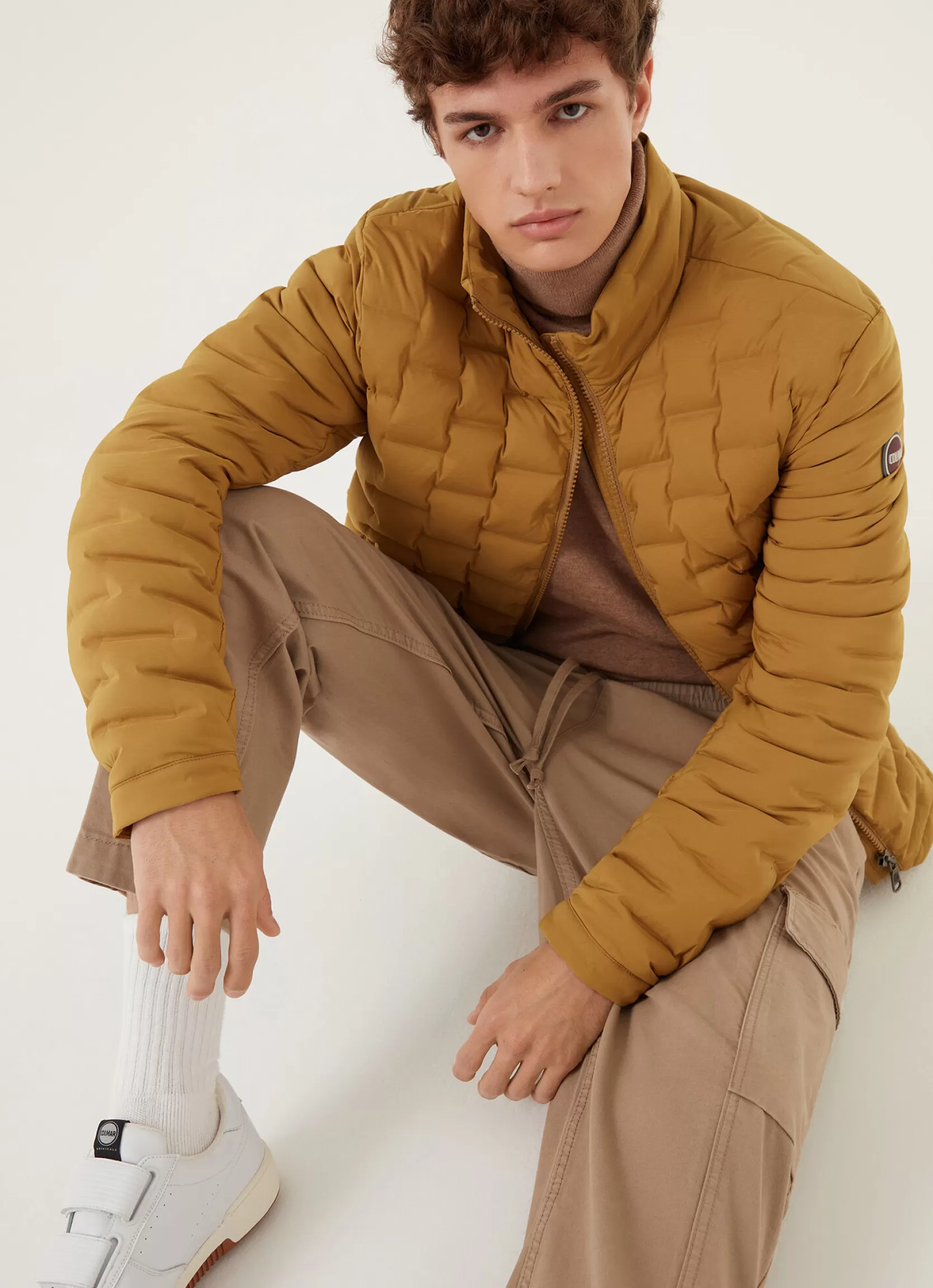 Colmar Quilted-effect down jacket without hood | man Outlet