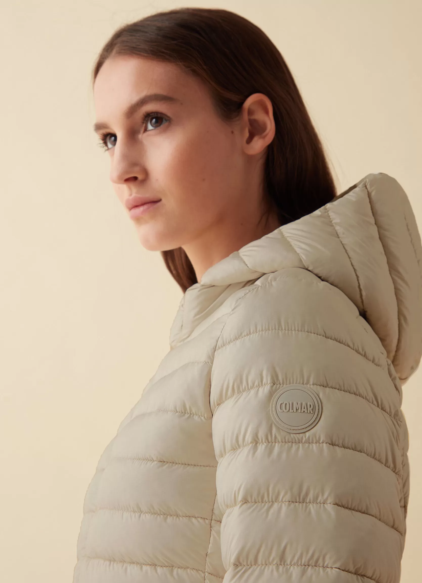 Colmar Recycled Essentials hooded long jacket | woman Recycled Essential | Lightweight Down Jackets