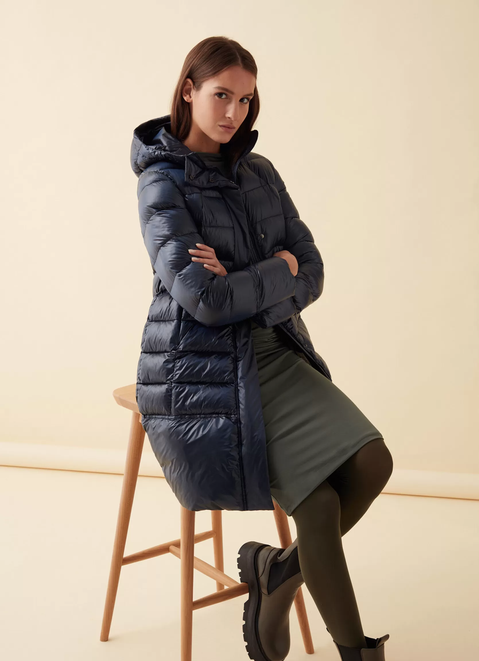 Colmar Recycled Essentials hooded long jacket | woman Jackets and Coats | Winter Down Jackets