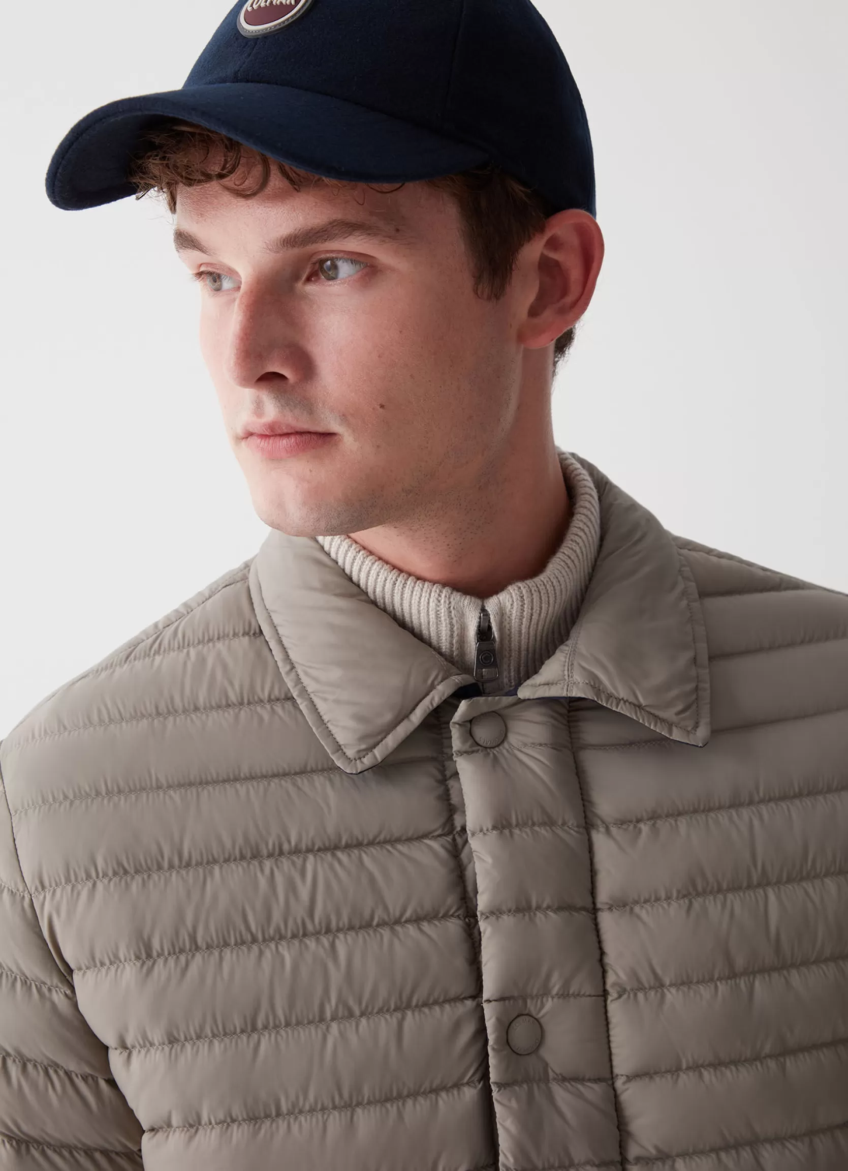 Colmar Reversible down jacket with shirt collar | man Lightweight Down Jackets | Jackets and Coats