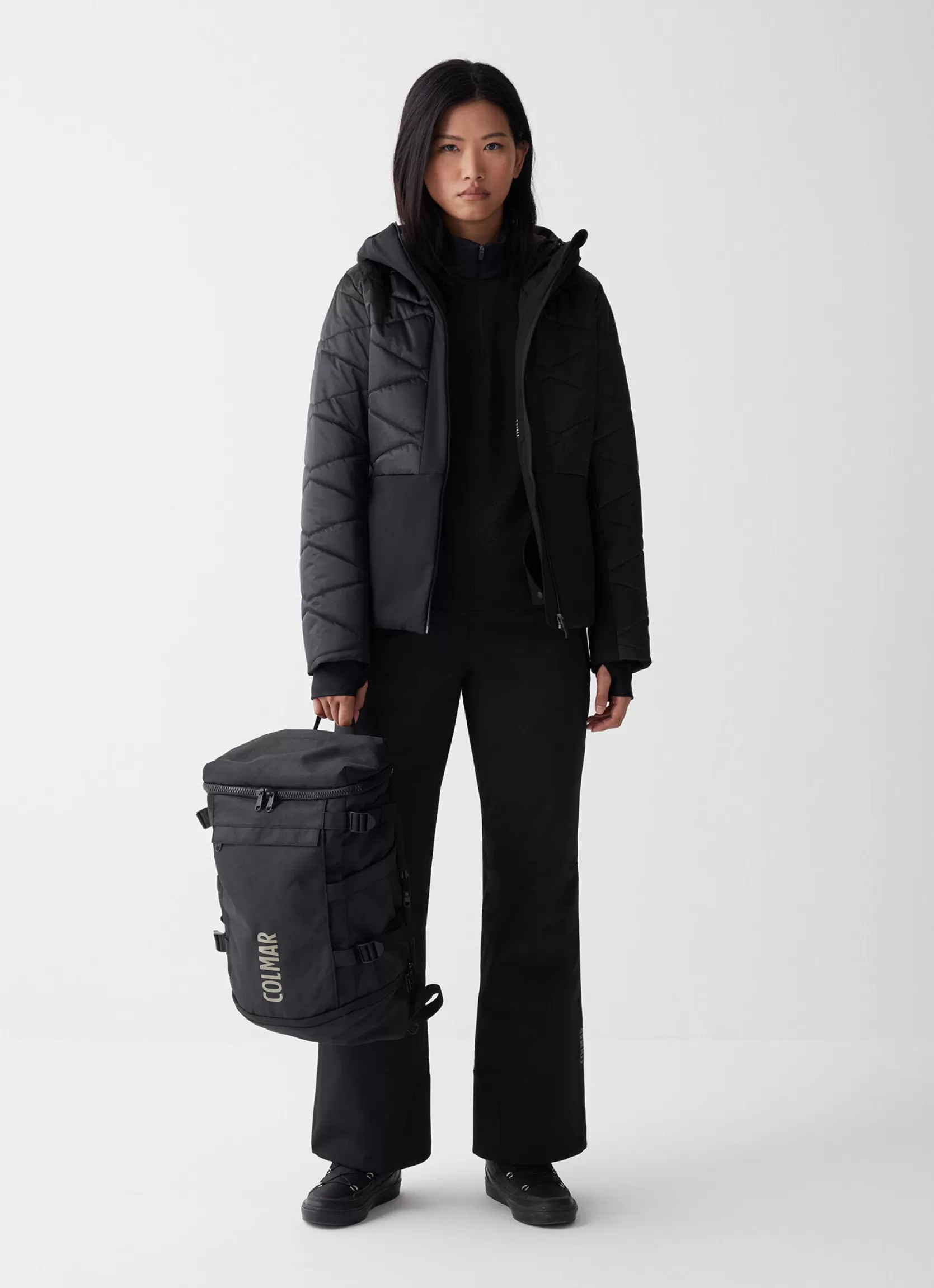 Colmar Satin ski jacket with fixed hood | woman Ski Jackets