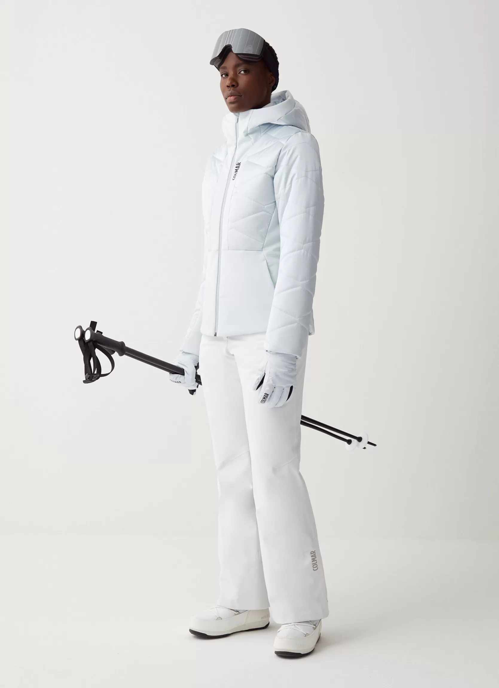 Colmar Satin ski jacket with fixed hood | woman Ski Jackets