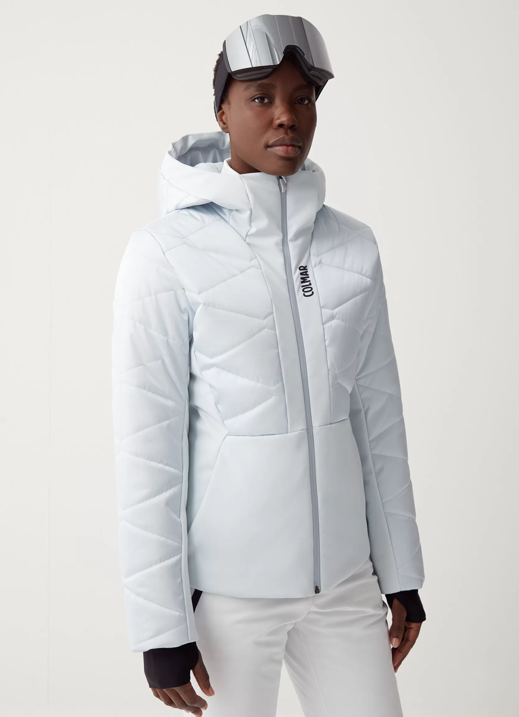 Colmar Satin ski jacket with fixed hood | woman Ski Jackets