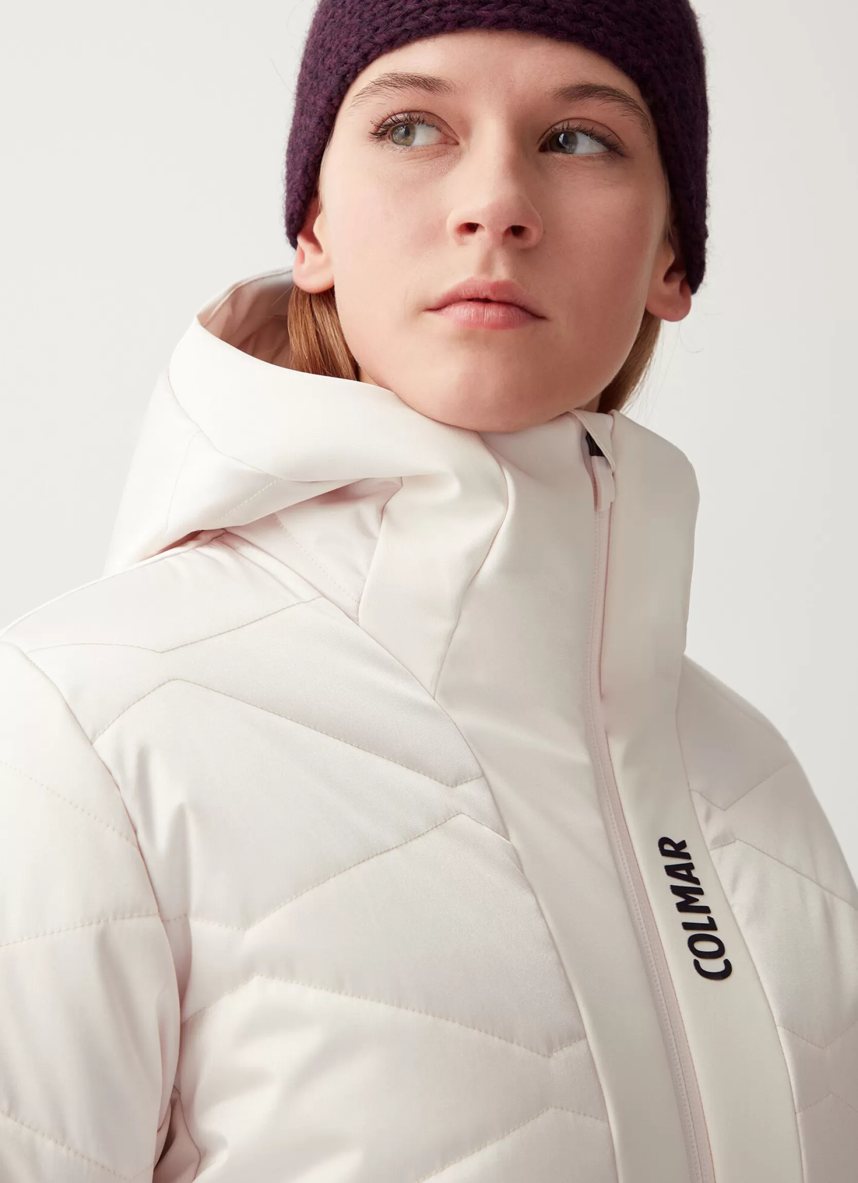 Colmar Satin ski jacket with fixed hood | woman Ski Jackets
