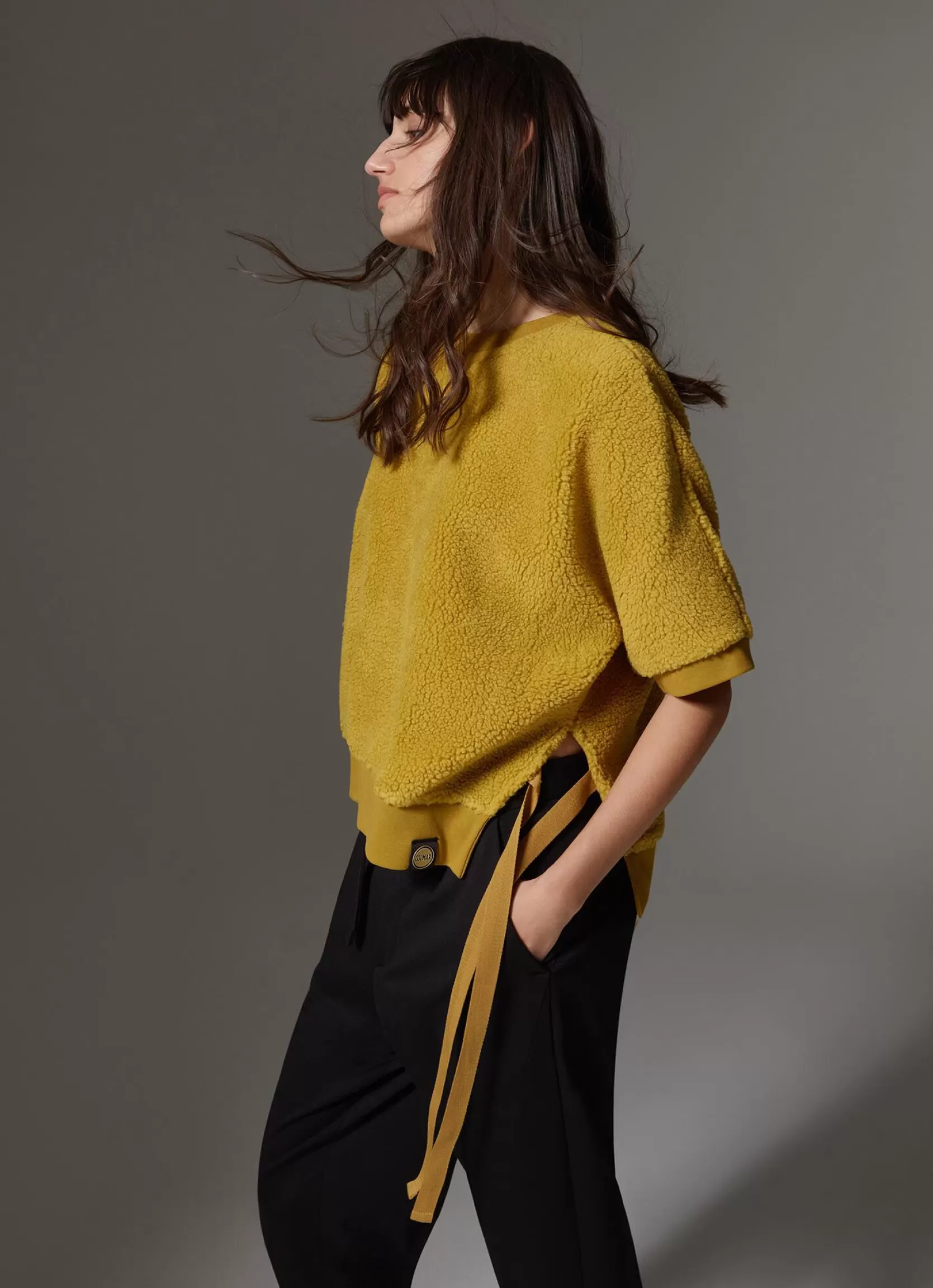 Colmar Short-sleeve teddy effect fabric sweatshirt | woman Colmar Revolution | Sweatshirts