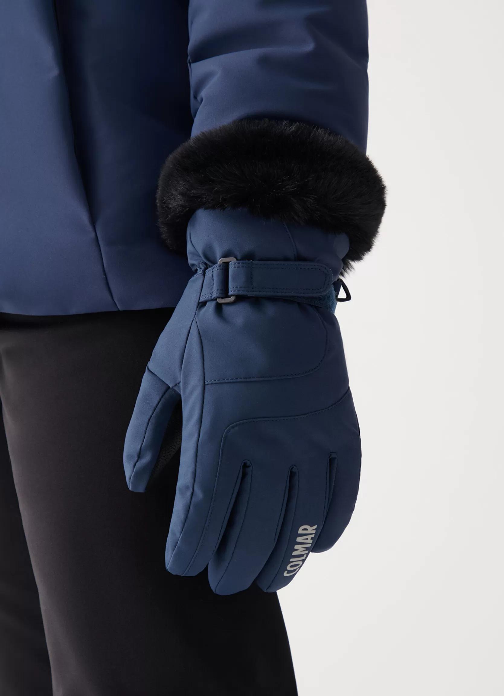 Colmar Ski gloves with technical fur hem | woman Ski Accessories