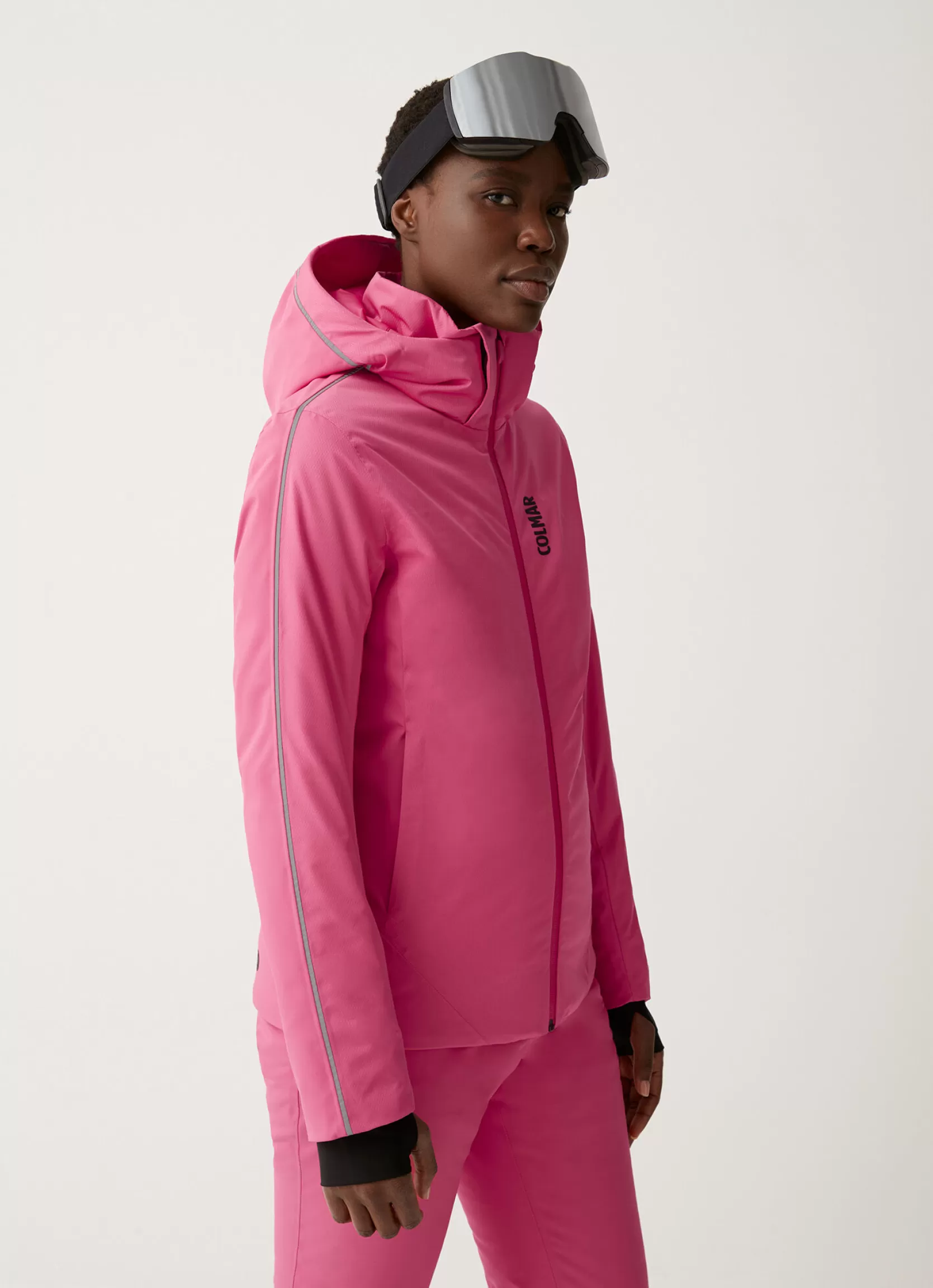 Colmar Ski jacket with hood and silver profile | woman Ski Jackets