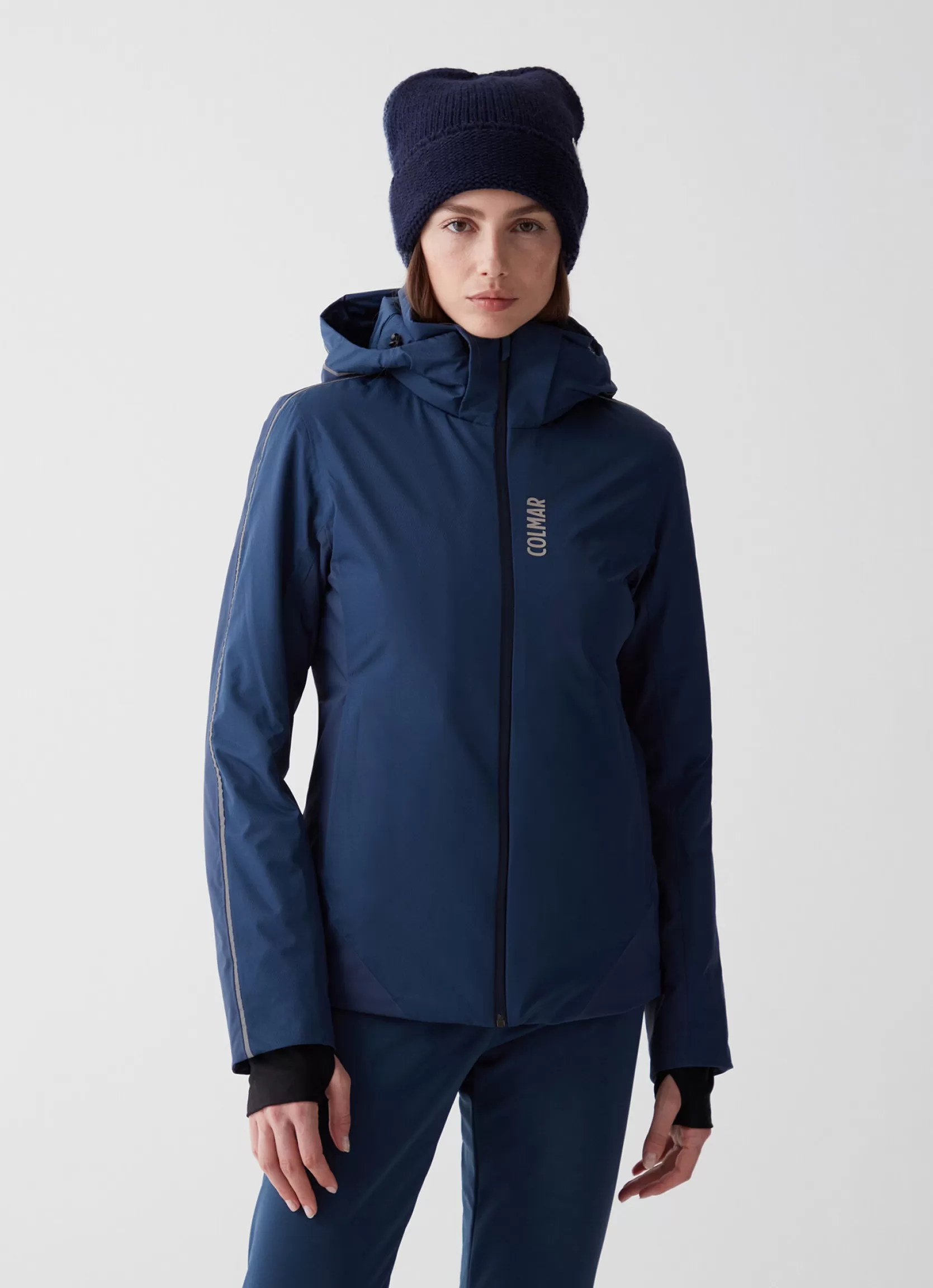 Colmar Ski jacket with hood and silver profile | woman Ski Jackets