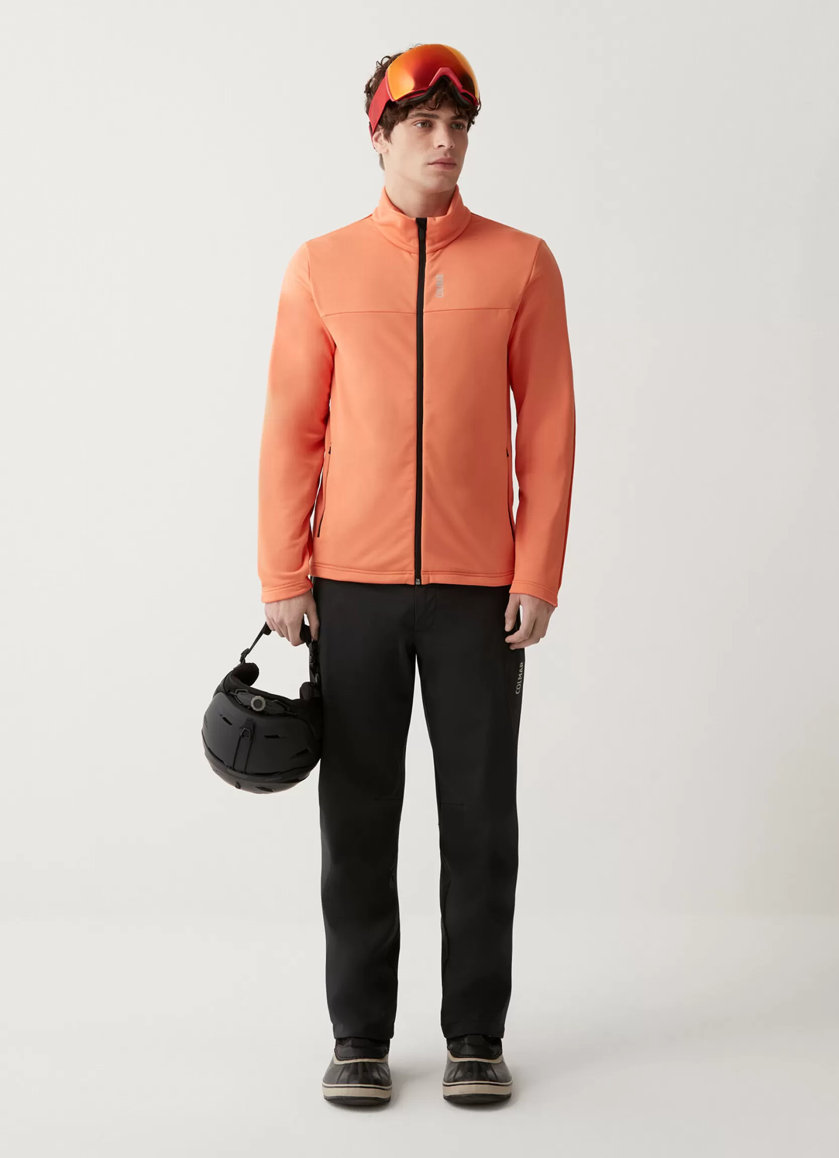Colmar Ski sweatshirt with zip in two-tone stretch fleece | man Sweatshirts and Fleeces | SKI COLLECTION MAN