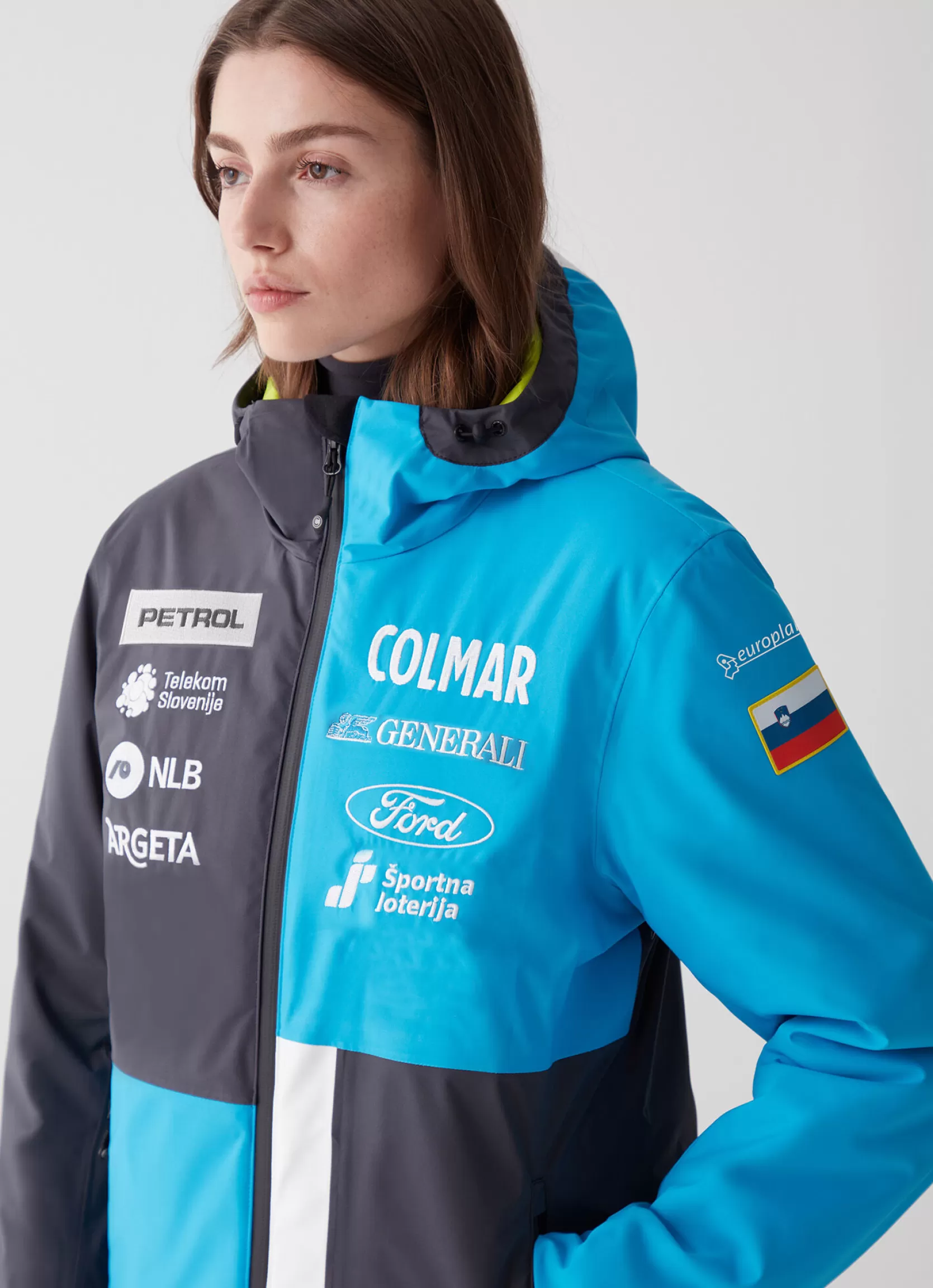 Colmar Slovenian National Team jacket in stretch fabric | woman Official Racing Suits | Ski Jackets