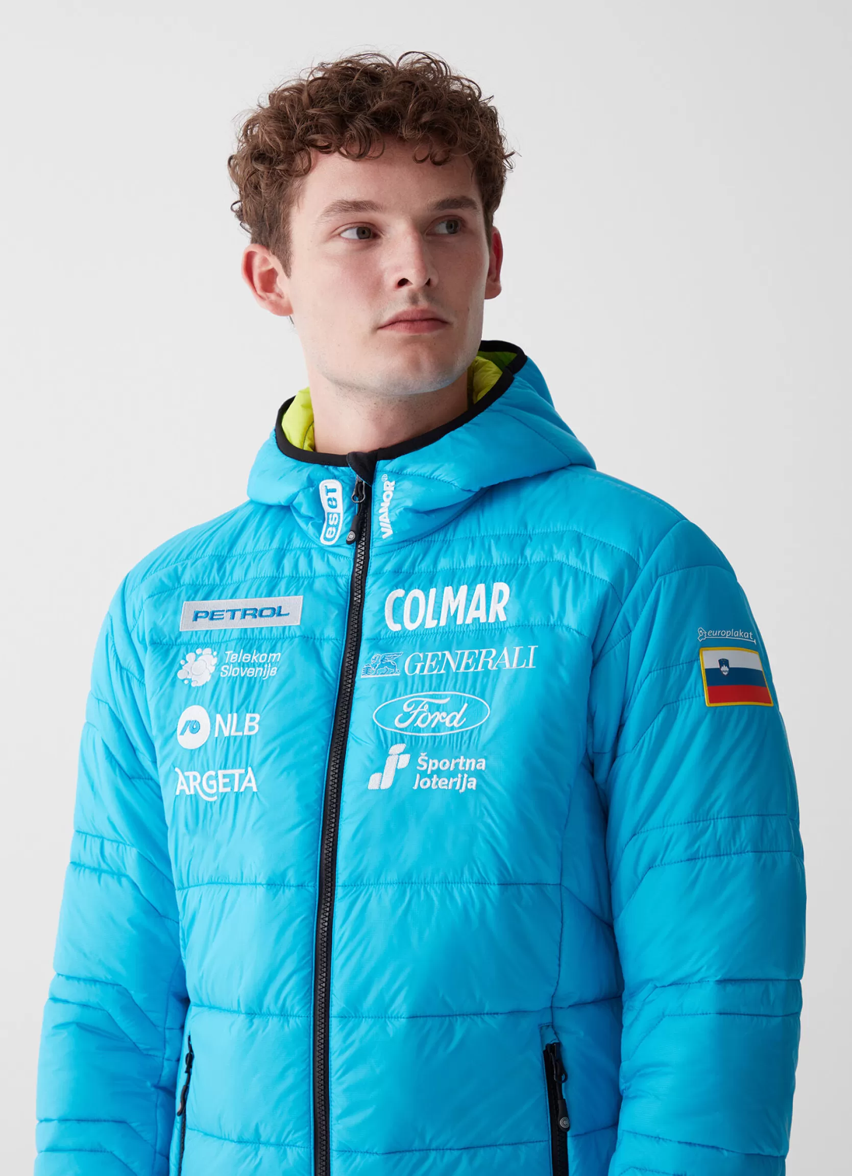 Colmar Slovenian national team quilted ripstop jacket | man Official Racing Suits | Ski Jackets