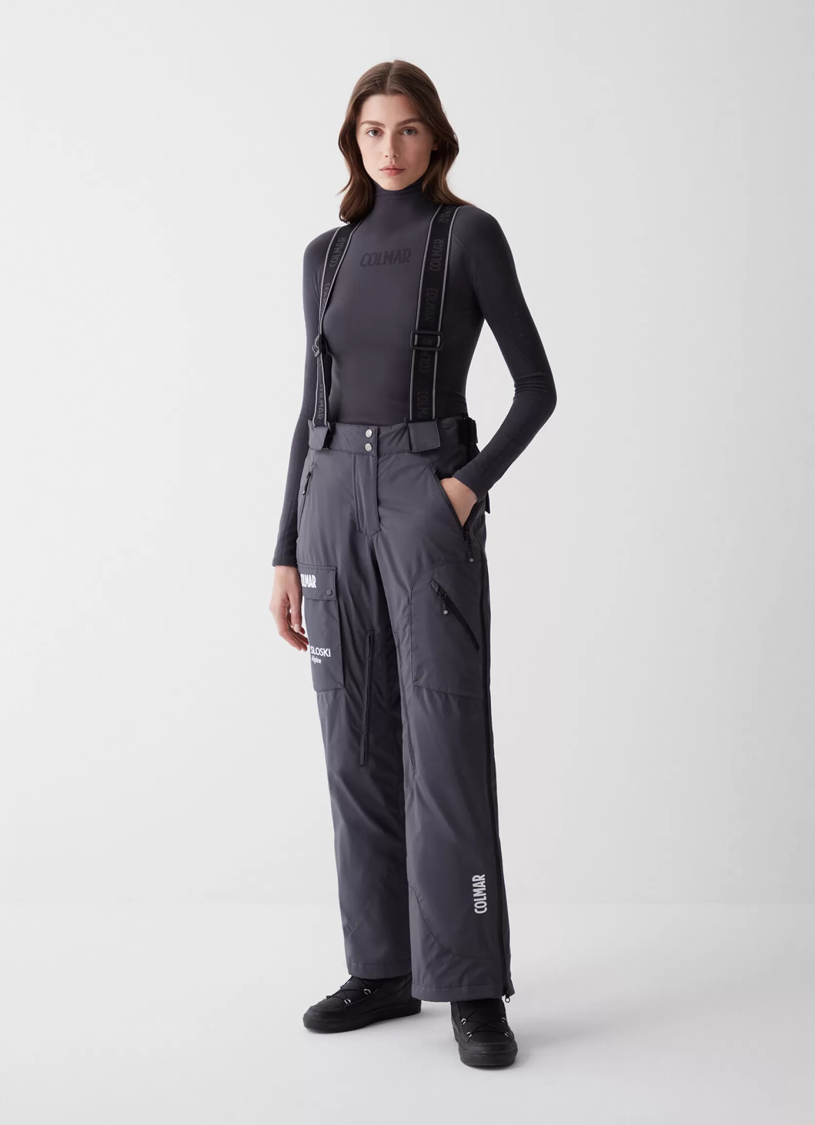 Colmar Slovenian national team stretch ski salopettes | woman Official Racing Suits | Ski Trousers