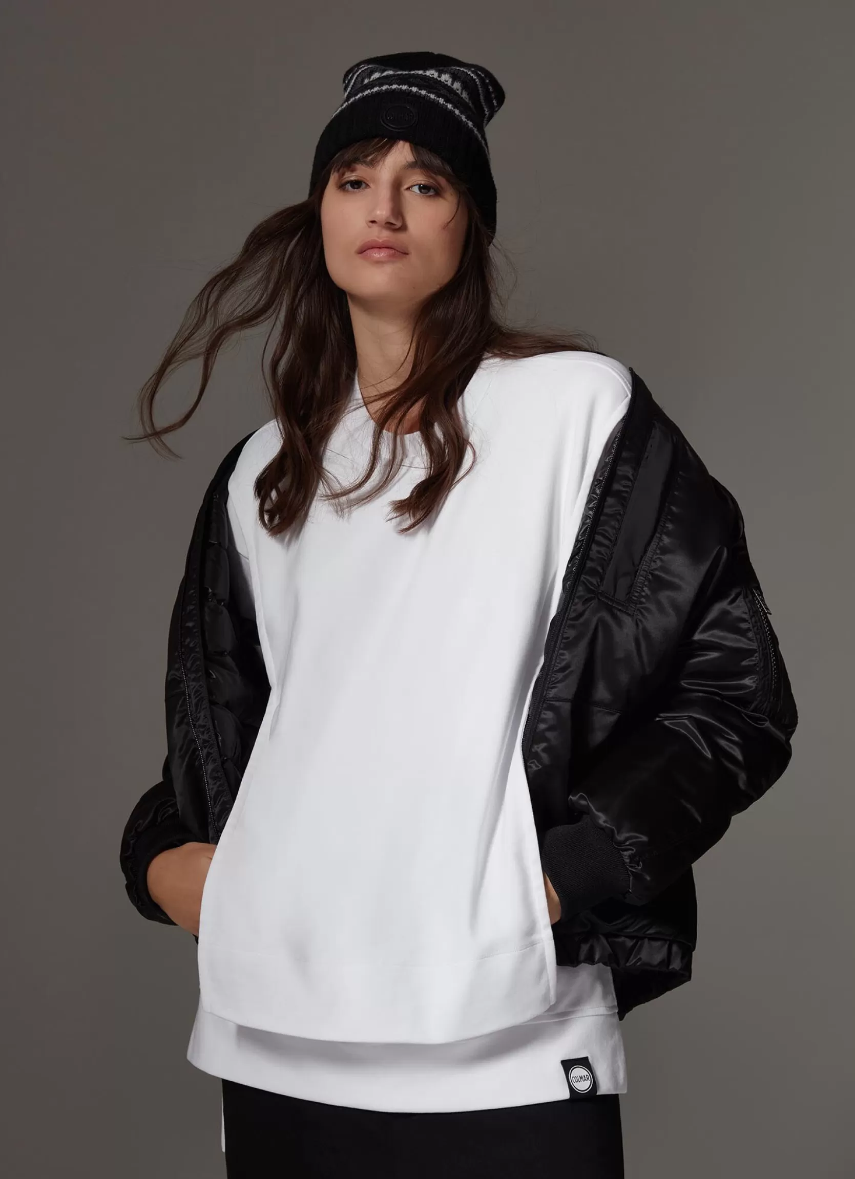 Colmar Soft interlock sweatshirt with hidden pocket | woman Colmar Revolution | Sweatshirts
