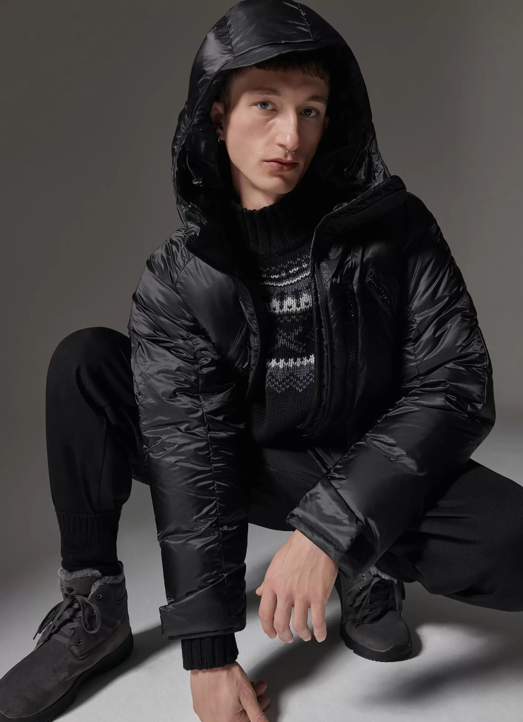 Colmar Solid-colour parka-style down jacket in mini rip-stop | man Colmar Revolution | Winter Down Jackets