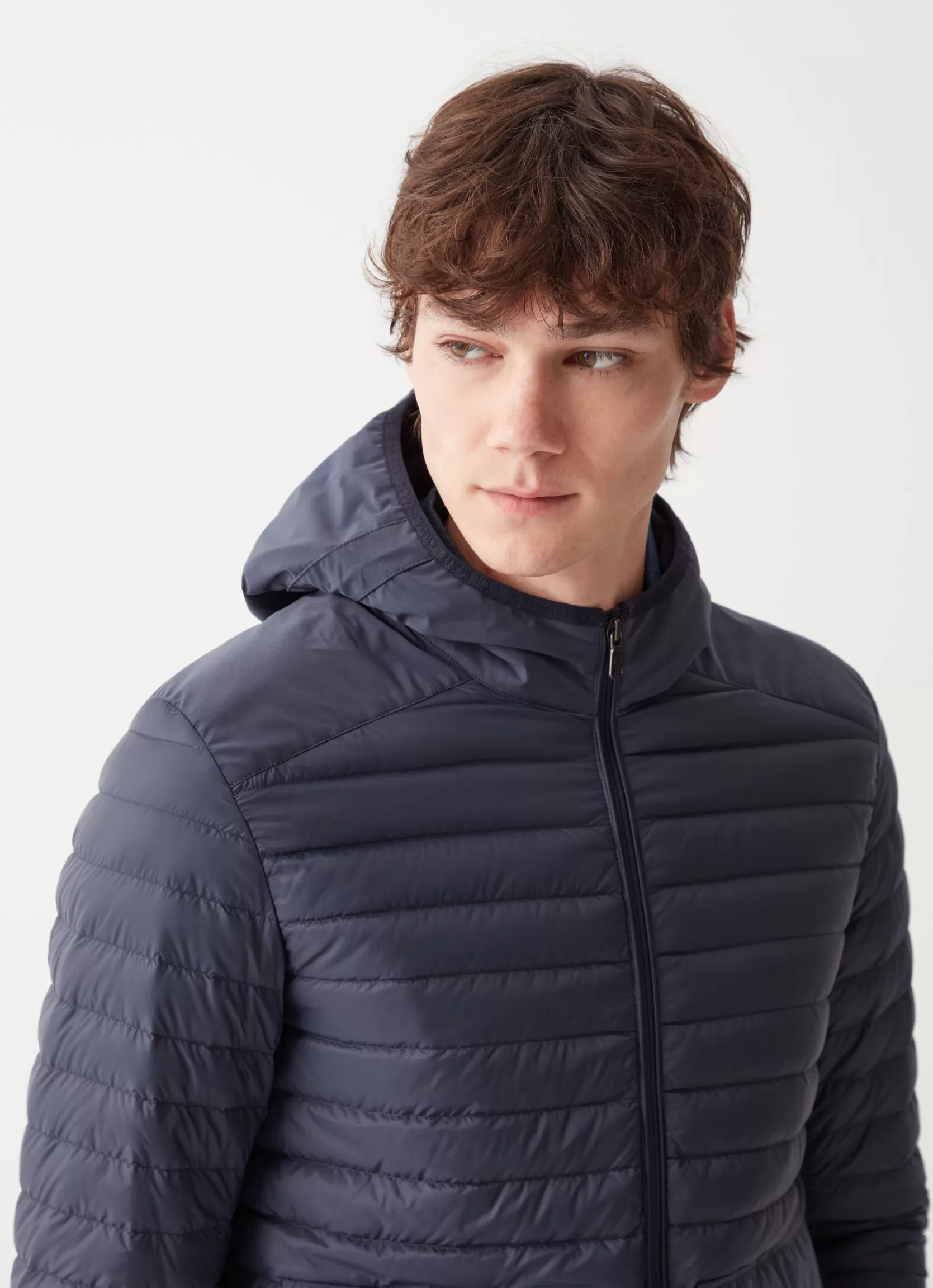 Colmar Sporty down jacket with fixed hood | man Lightweight Down Jackets | Winter Down Jackets