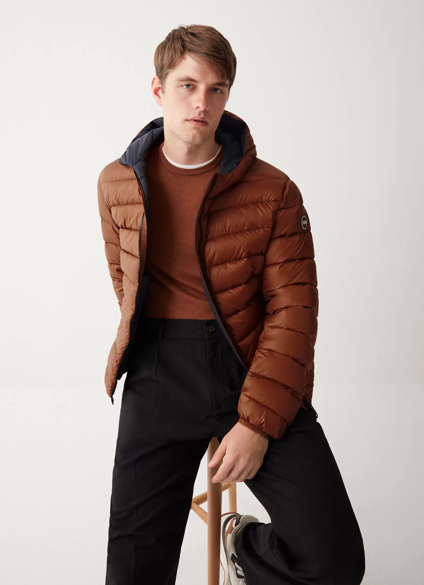 Colmar Sporty down jacket with fixed hood | man Winter Down Jackets