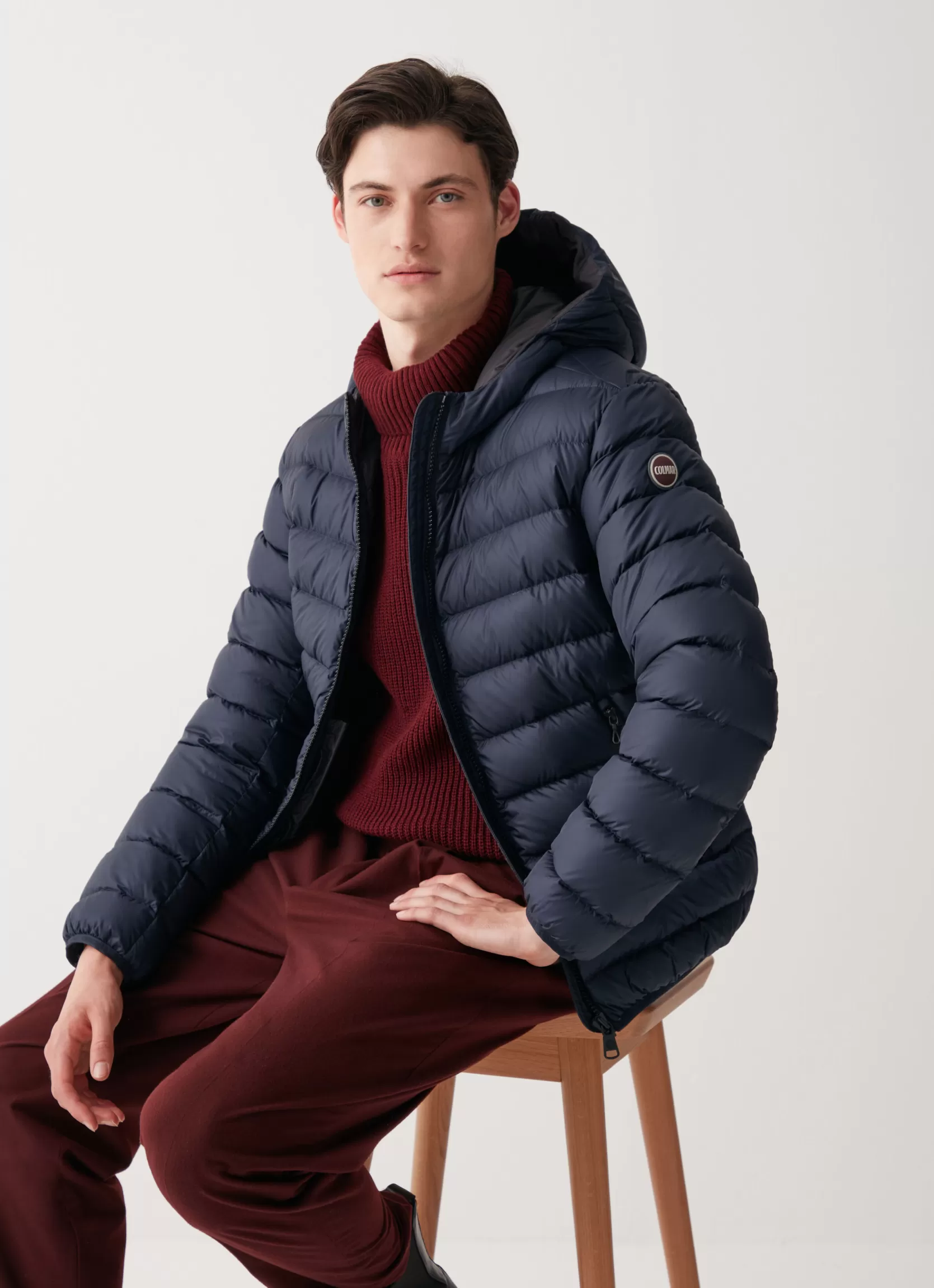 Colmar Sporty down jacket with fixed hood | man Winter Down Jackets
