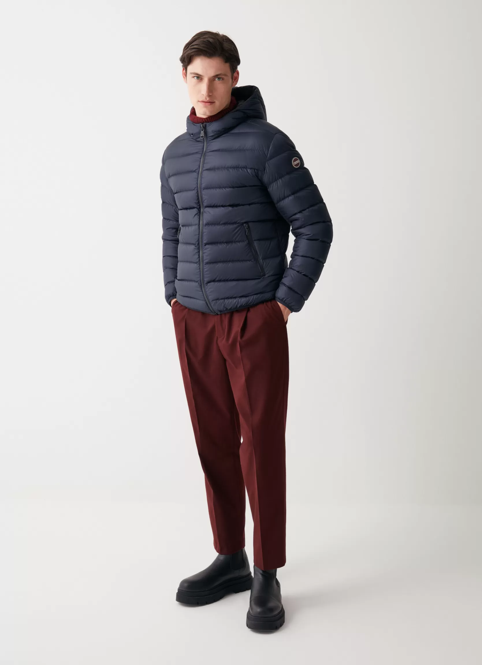 Colmar Sporty down jacket with fixed hood | man Winter Down Jackets
