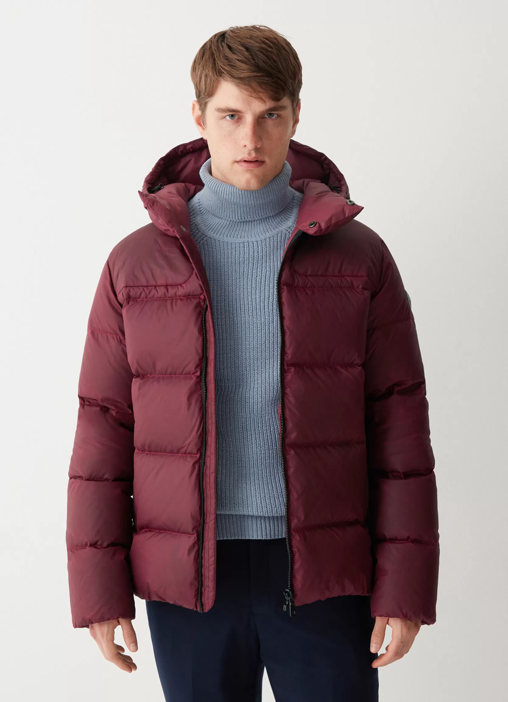 Colmar Sporty waxed down jacket with fixed hood | man Winter Down Jackets