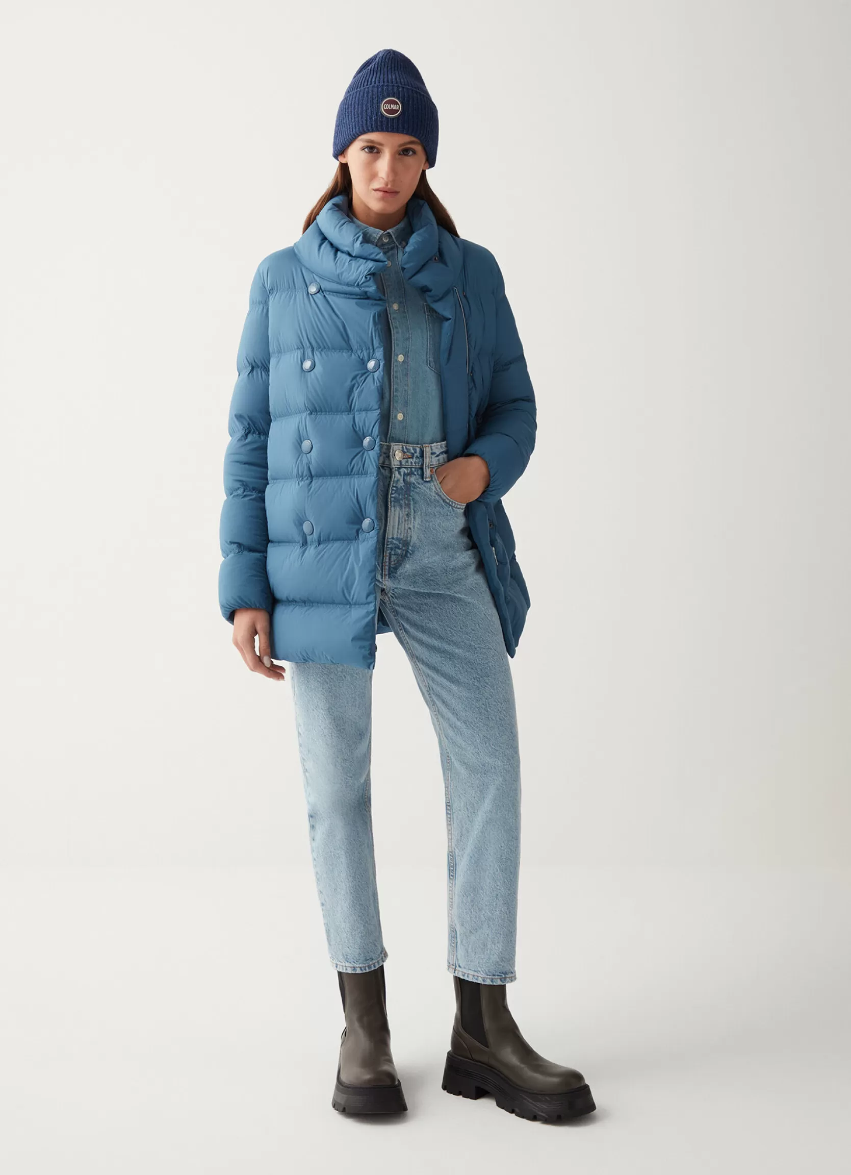 Colmar Stretch down coat with turtle neck | woman Winter Down Jackets