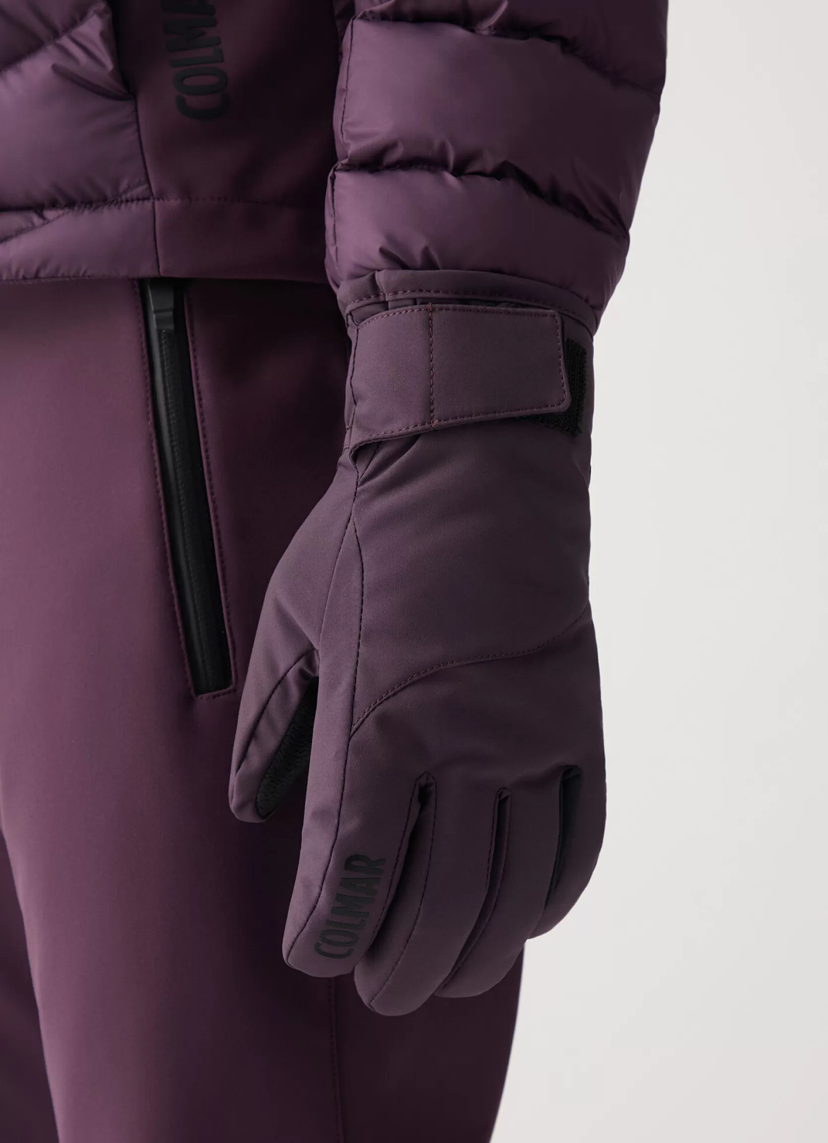 Colmar Stretch fabric and technical leather ski gloves | woman Ski Accessories