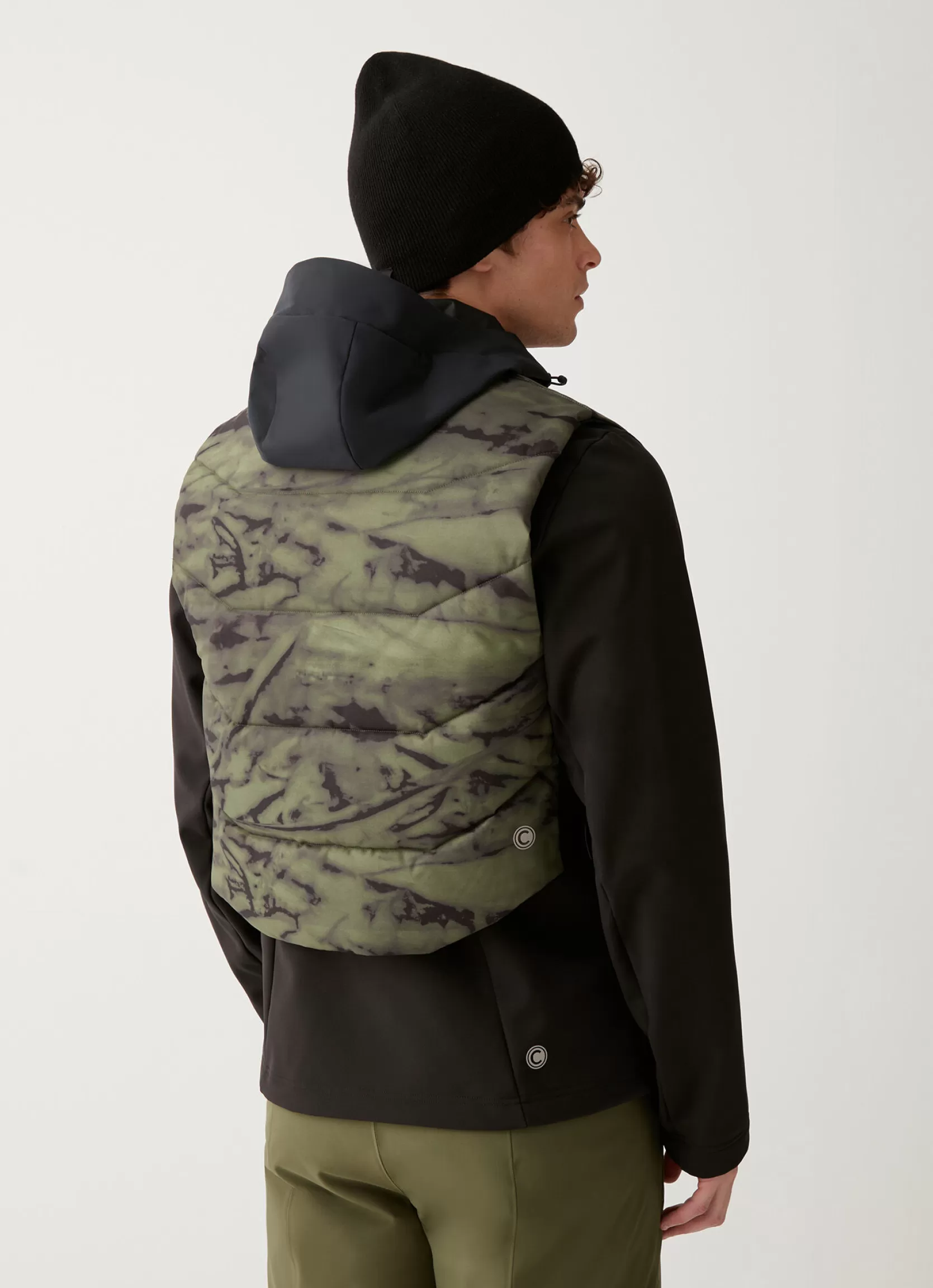 Colmar Stretch fabric gilet with camouflage print | man Ski Jackets | SKI COLLECTION MAN