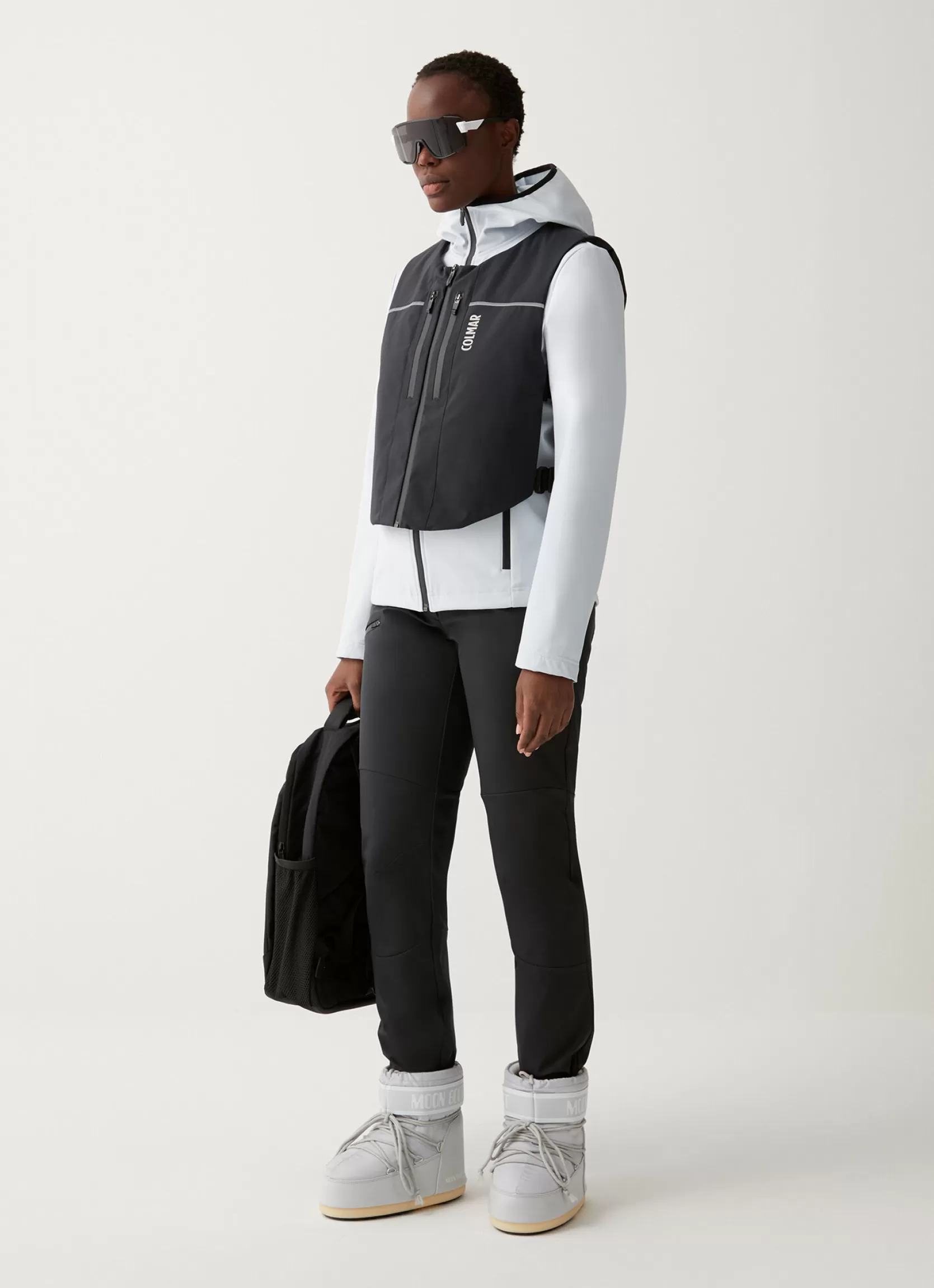 Colmar Stretch fabric gilet with chest pocket | woman Ski Jackets