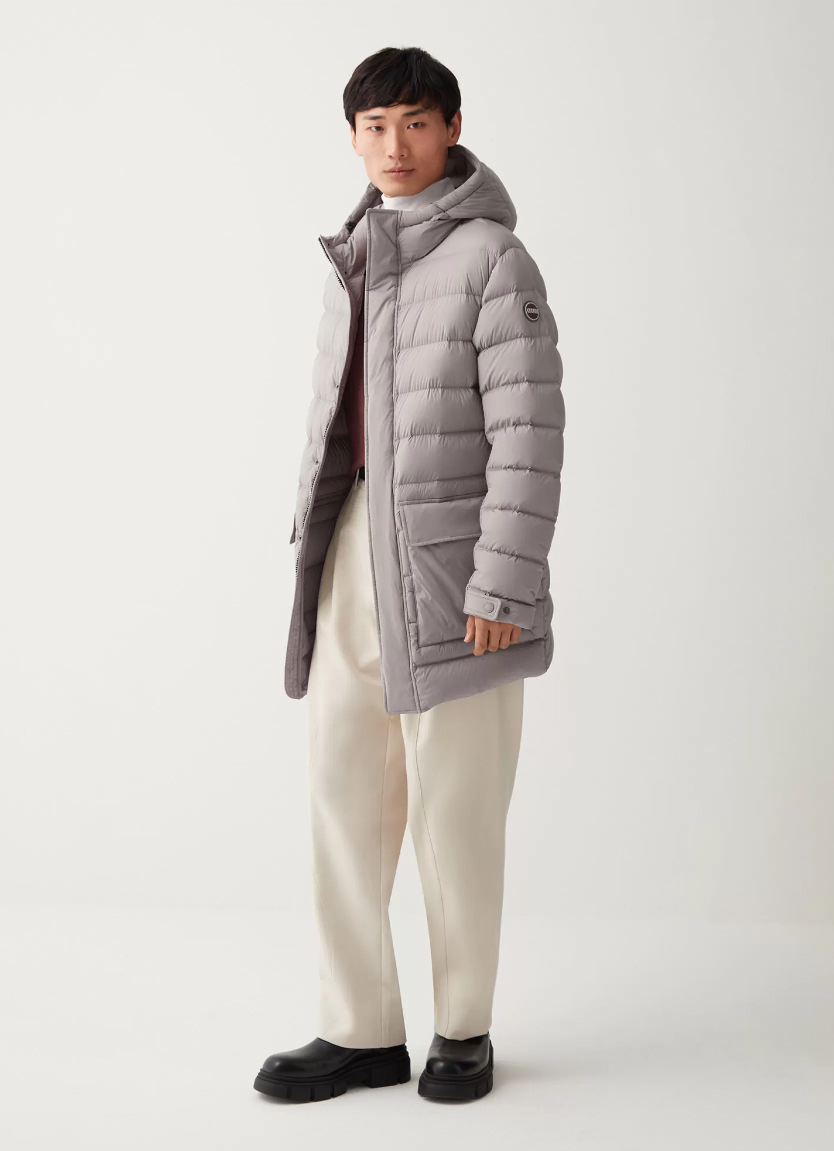 Colmar Stretch matt maxi jacket with hood | man Winter Down Jackets