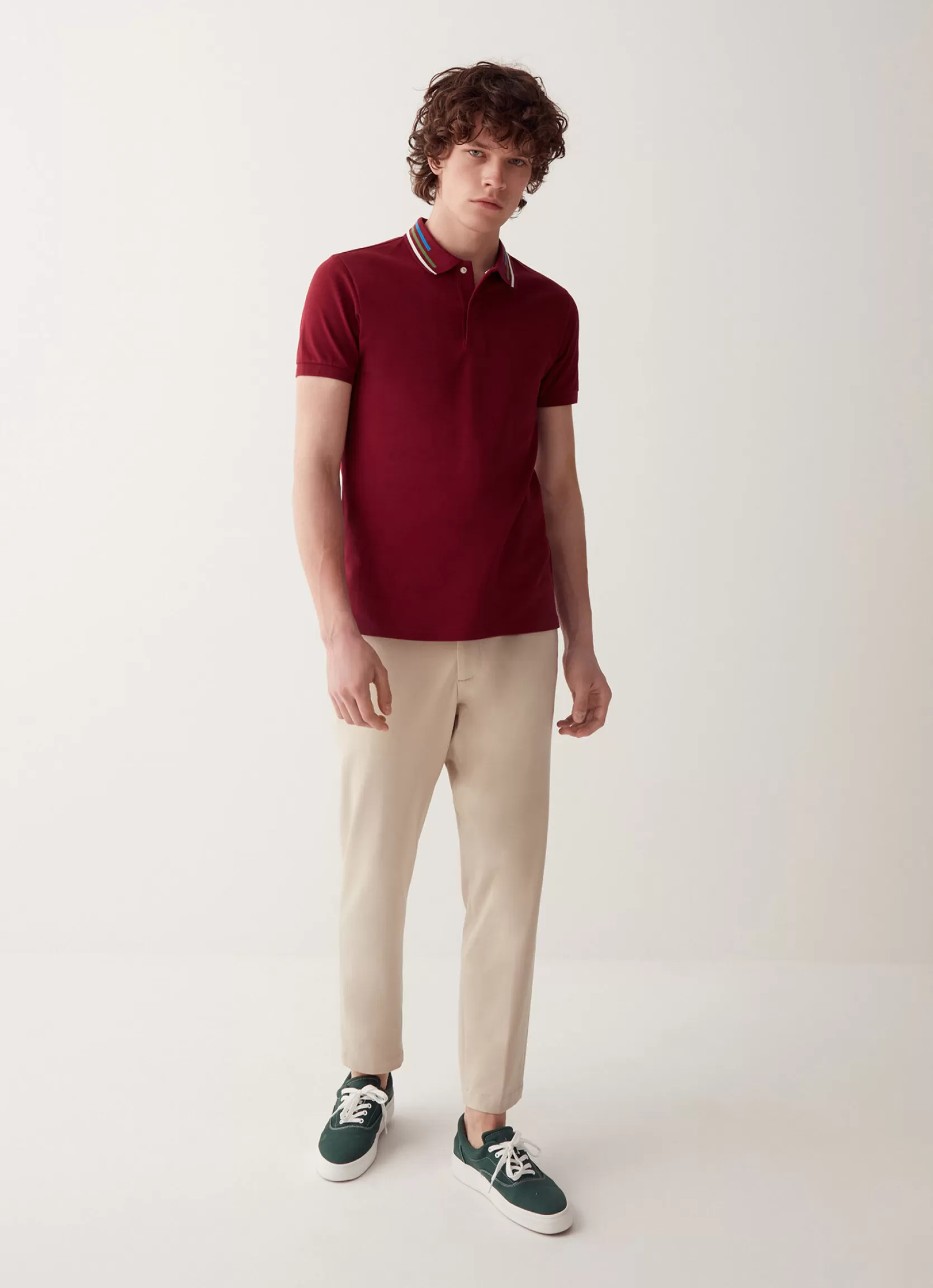 Colmar Stretch piqué polo shirt with slits | man Outlet