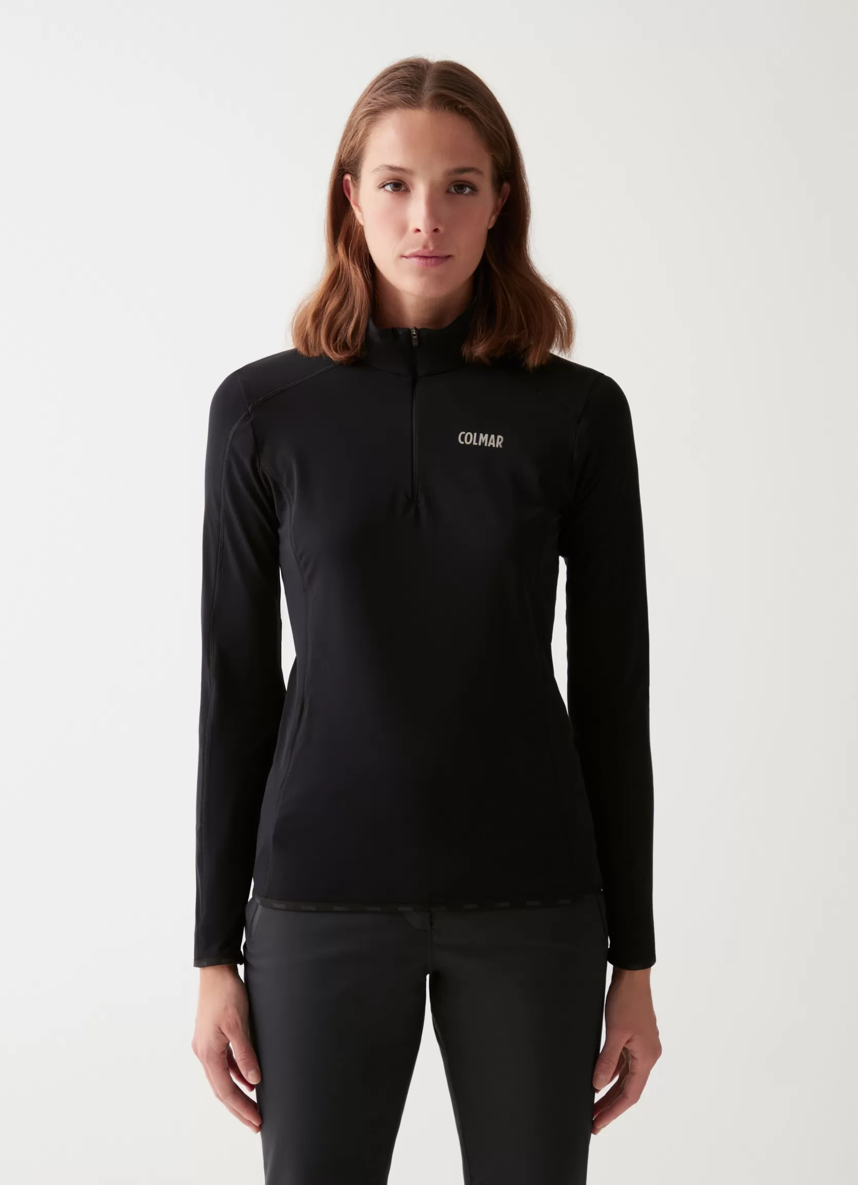 Colmar Stretch thermal ski sweater with half zip | woman Base Layers