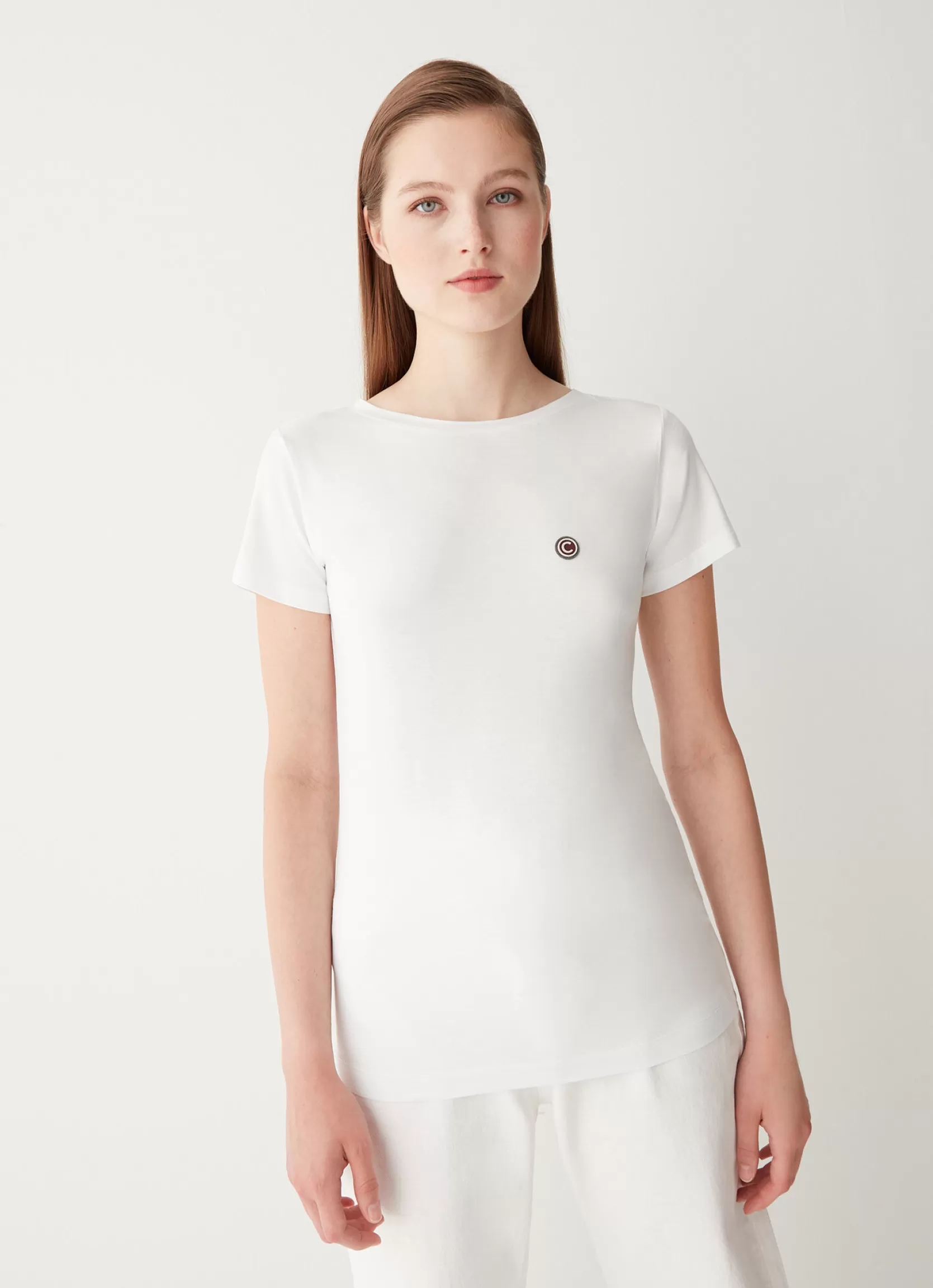 Colmar Stretch T-shirt with boat neckline | woman Outlet