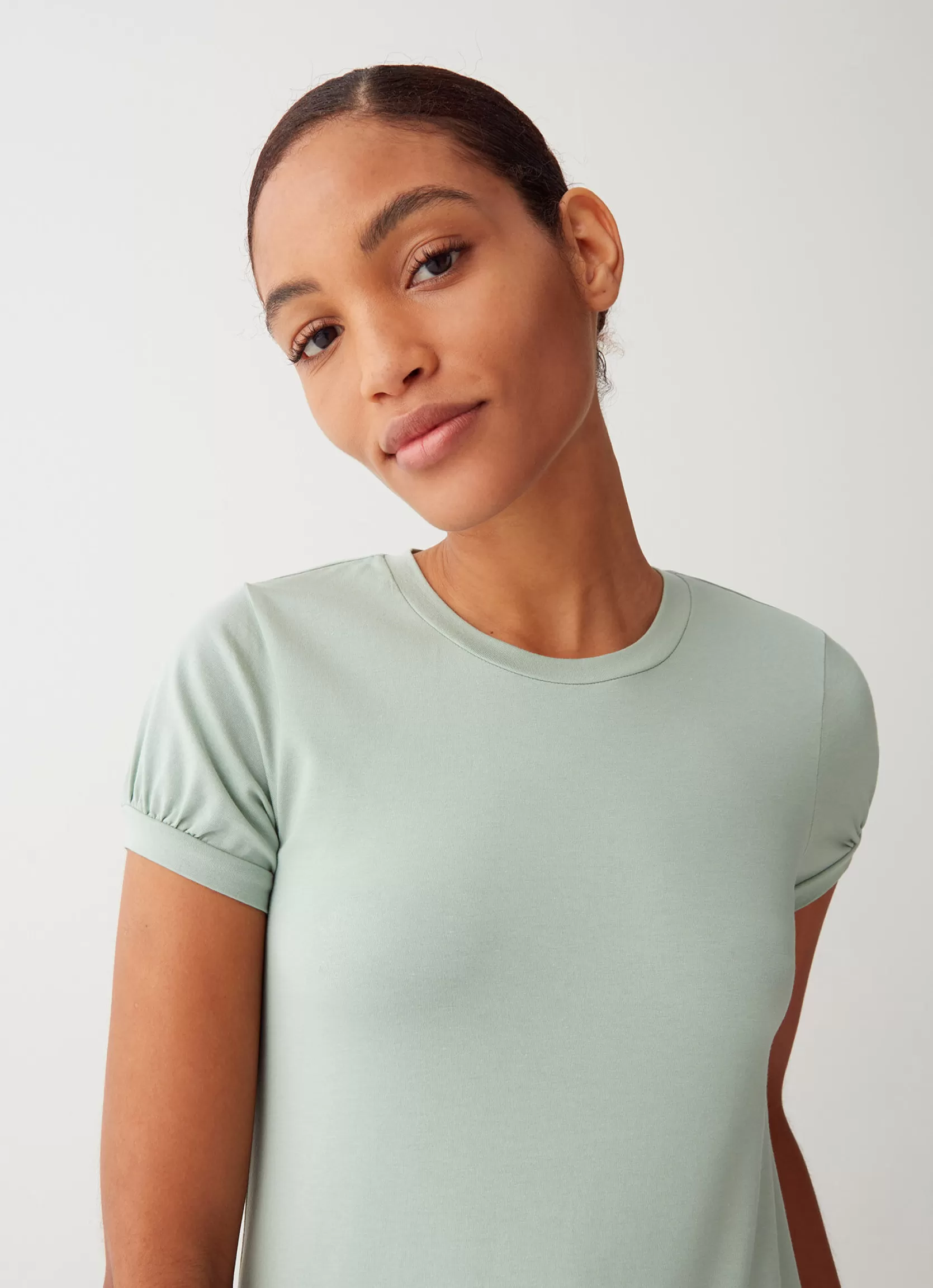 Colmar Stretch T-shirt with puff sleeves | woman Outlet