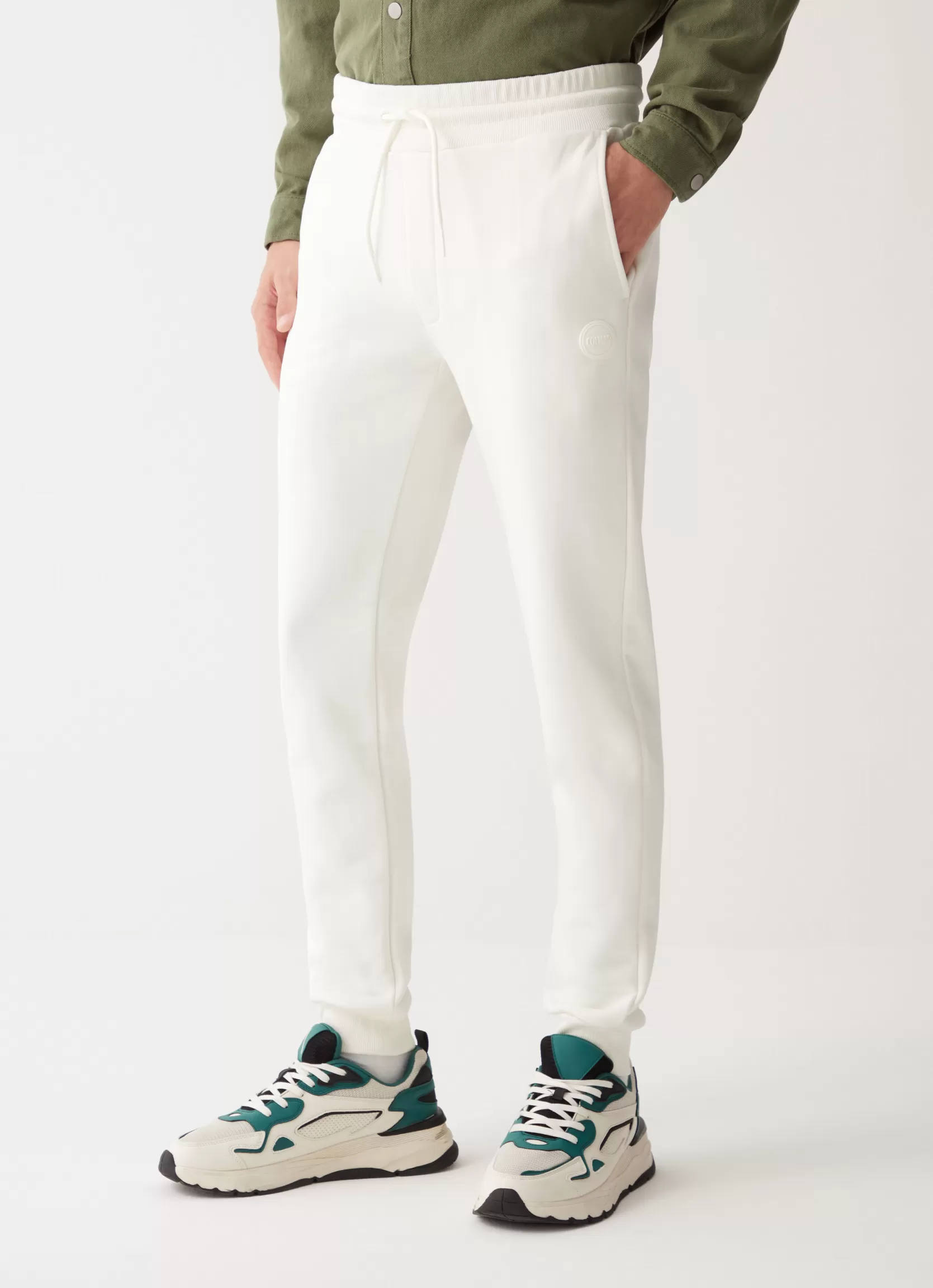 Colmar Sweatpants with ribbed details | man Recycled Essential | Trousers