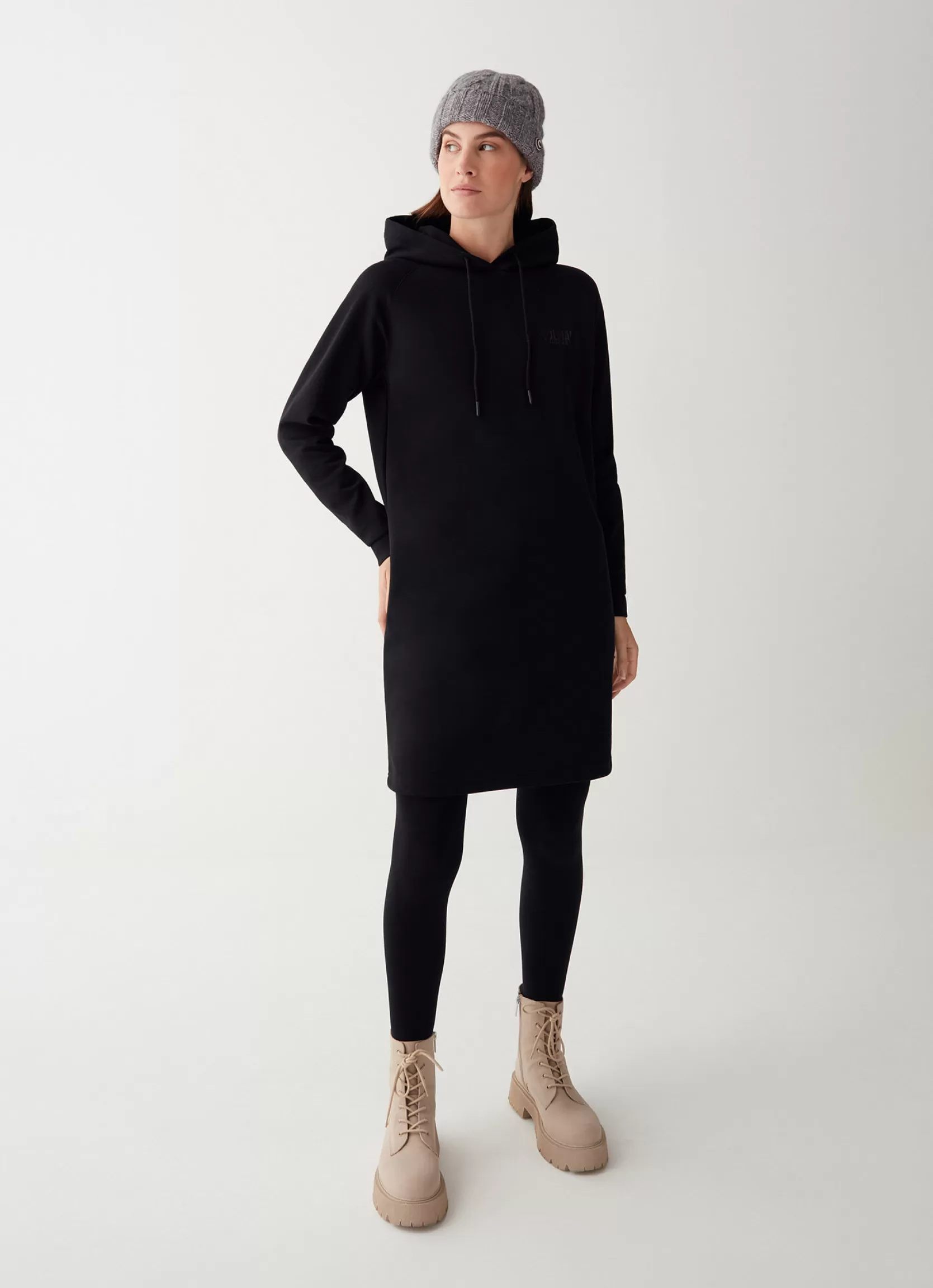Colmar Sweatshirt dress with hood and shiny logo | woman Outlet
